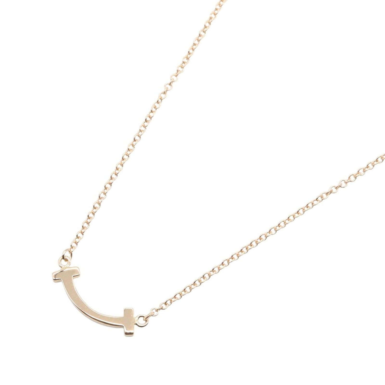 Tiffany & Co. T Smile Mini Necklace 18K Pink Gold (Pg) Women'S Tone Item Number 62617721: Tiffany & Co. T Smile Mini Necklace 18K Pink Gold (Pg) Women'S Tone Item Number 62617721 Tiffany & Co. T Smile Mini Necklace in 18K Pink Gold - A delicate and elegant accessory, this mini necklace fea