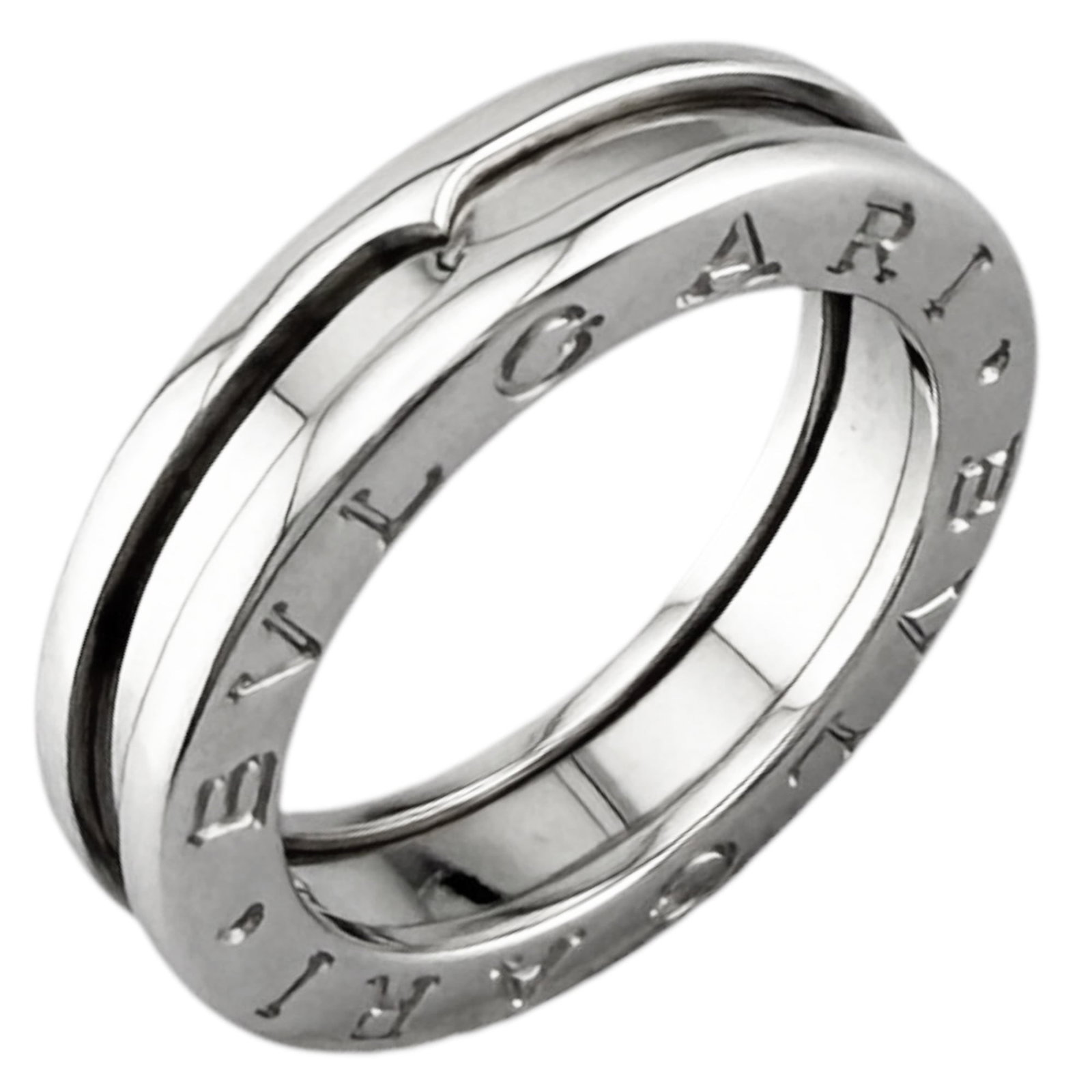 Bvlgari Band Ring White Gold (18K): Bvlgari Band Ring White Gold (18K) Bvlgari Band Ring White Gold (18K) features a sleek, all-white gold design with subtle elegance. Made from high-quality 18K white gold, this band ring boasts a