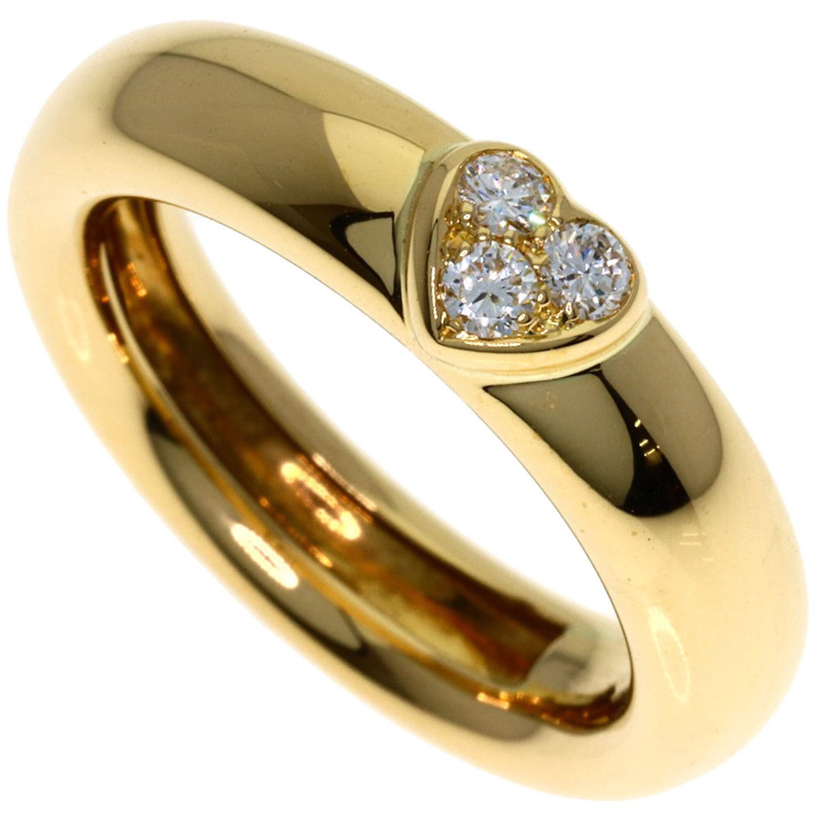 Tiffany Ring Gold Yellow 18K: Tiffany Ring Gold Yellow 18K Yellow gold band ring with a diamond stone, crafted in 18K. This Tiffany Type band features a classic design and a touch of luxury. A few traces of usage are visible, but