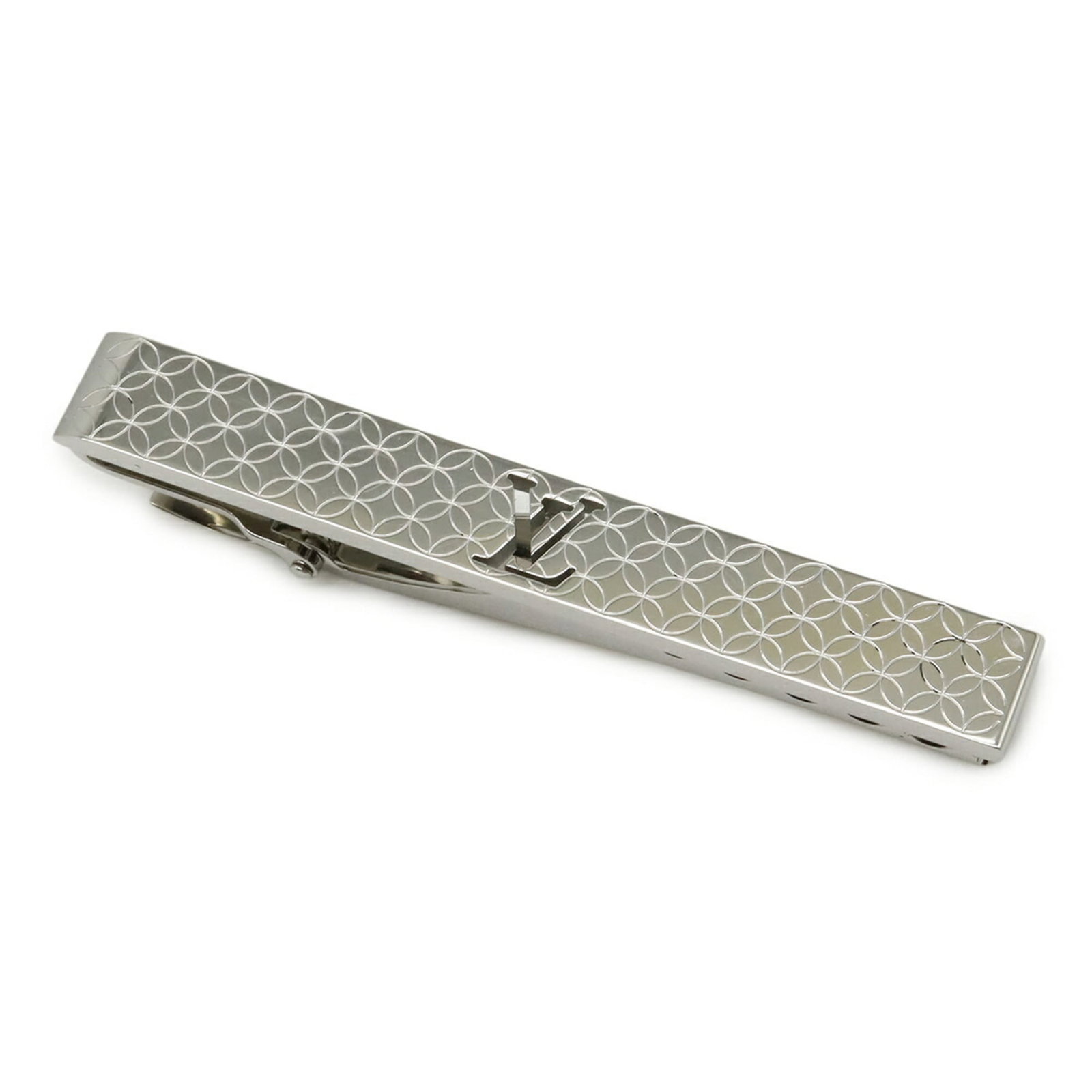 Stainless Steel Louis Vuitton Tie Pin: Stainless Steel Louis Vuitton Tie Pin Silver stainless steel Louis Vuitton tie pin, bearing the iconic brand's signature style, features a sleek and modern design. Made from high-quality stainless ste