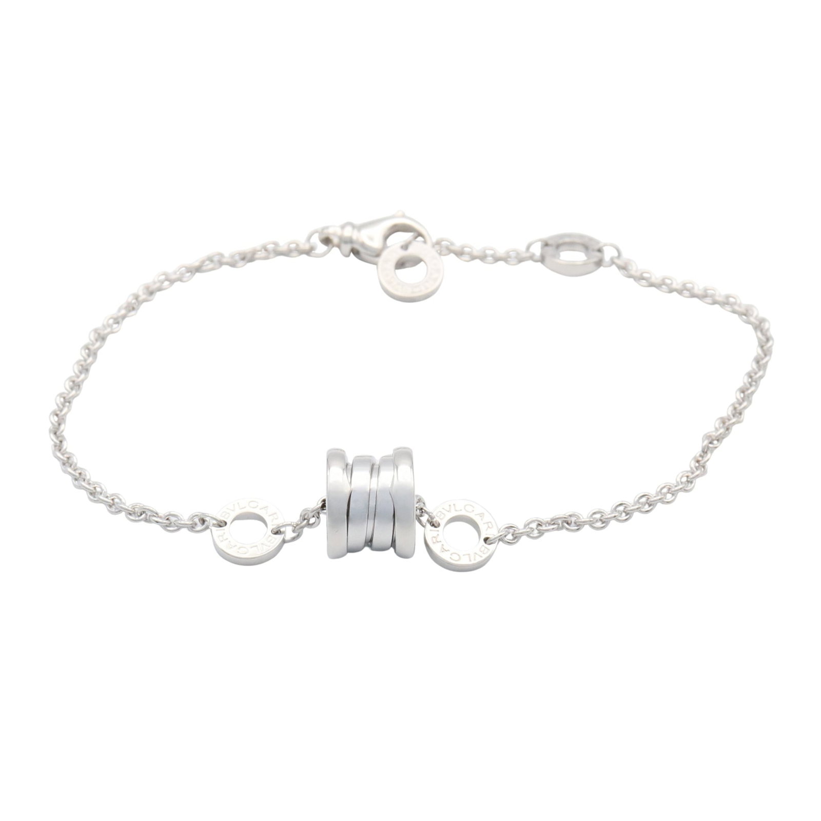 Bvlgari Charm Bracelet White Gold (18K): Bvlgari Charm Bracelet White Gold (18K) Bvlgari Charm Bracelet White Gold (18K) features an elegant silver design, crafted from high-quality white gold. With a length of 17cm and a weight of 6.8g,