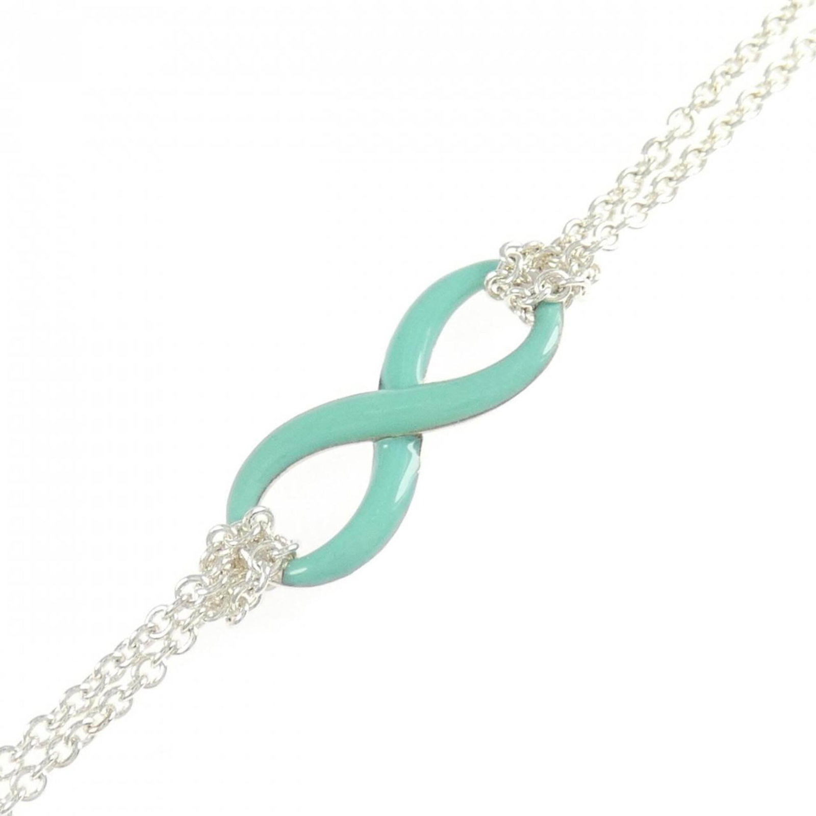 Tiffany Charm Bracelet Resin Silver 925: Tiffany Charm Bracelet Resin Silver 925 Resin and silver 925 charm bracelet from Tiffany, featuring a green tone. The 16cm length offers a versatile fit for everyday wear. With hardly any signs of