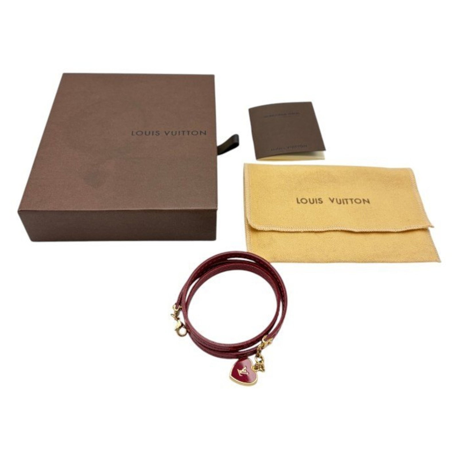 Vuitton Charm Bracelet Louis Enamel: Vuitton Charm Bracelet Louis Enamel Used Louis Vuitton Charm Bracelet in very good condition, featuring red enamel and measuring 16cm in length. The bracelet has a few traces of usage and some minor s