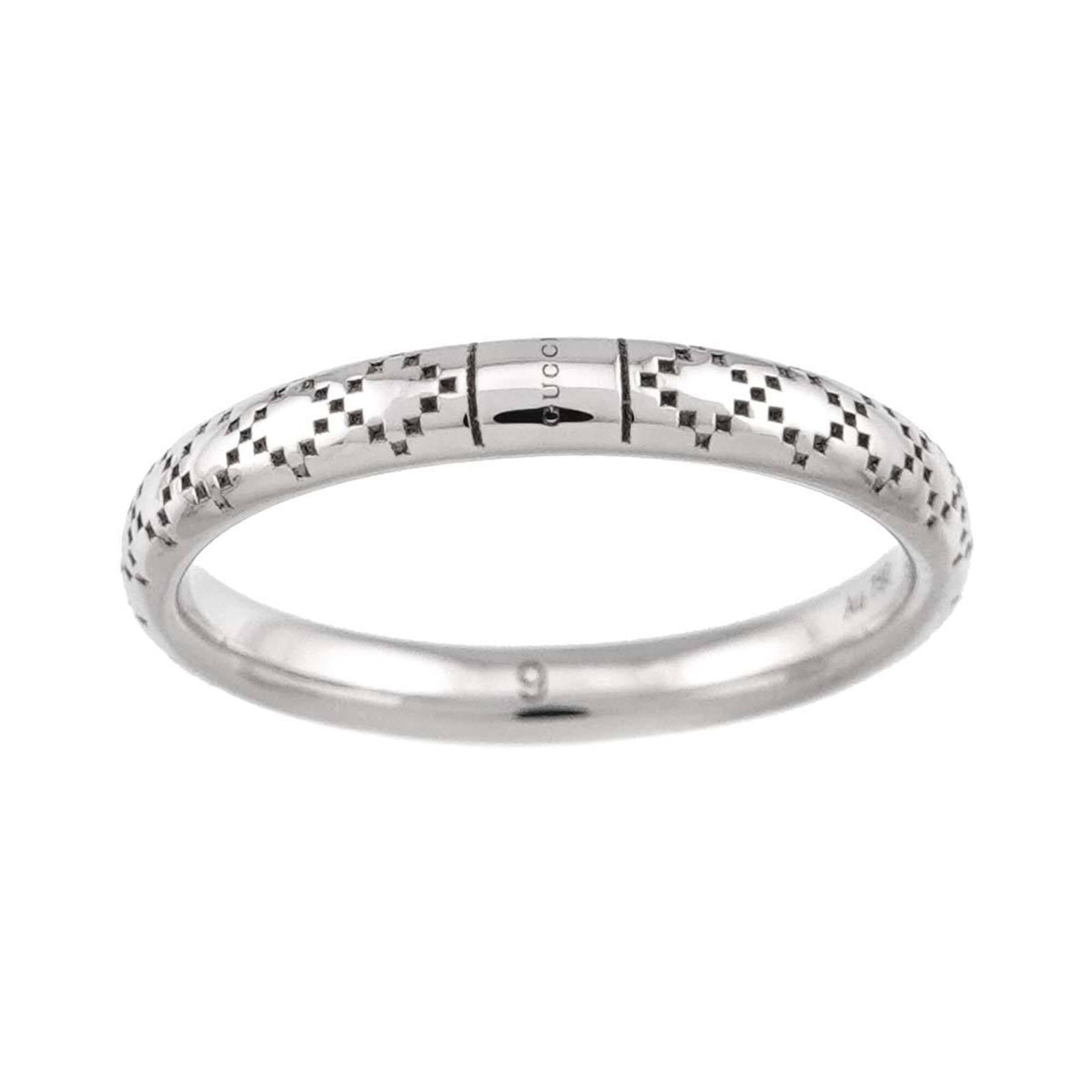 White Gold 18K Band Ring Gucci (1 of 6)