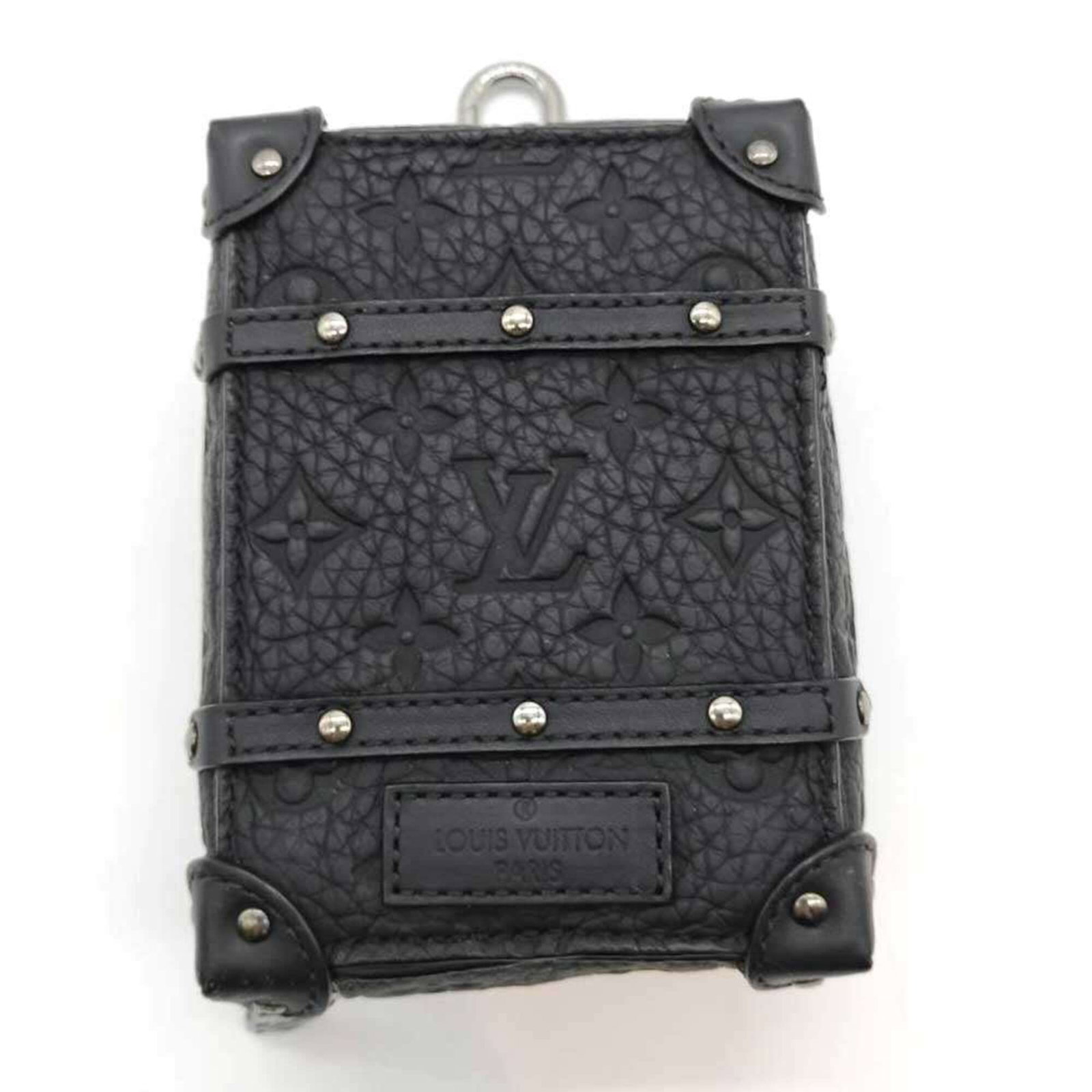 Louis Vuitton Handbag: Louis Vuitton Handbag The Louis Vuitton handbag boasts its iconic monogram pattern, with a black finish that adds a touch of sophistication. Measuring just 10mm x 7.50mm x 4.50mm, this compact bag is