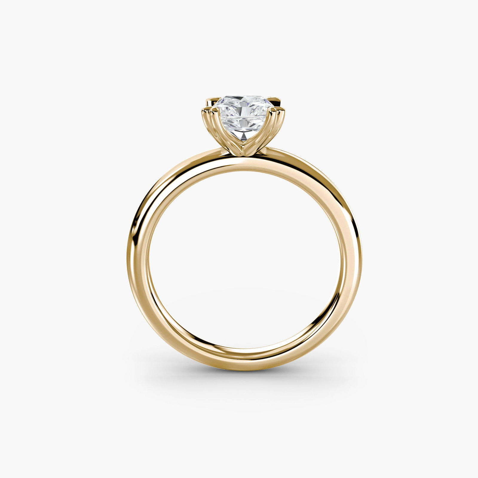 Solitaire Radiant 14Kt Yellow Gold Ring Setting: Solitaire Radiant 14Kt Yellow Gold Ring Setting Radiant 14Kt Yellow Gold Ring Setting - A stunning setting for your perfect diamond, crafted from high-quality 14kt yellow gold. With a radiant ring