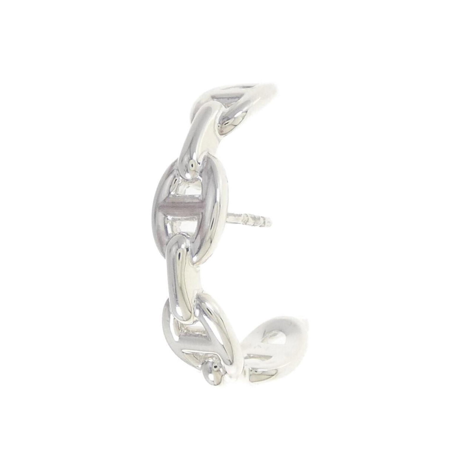 Hermes 925 Silver Earrings Stud - 2