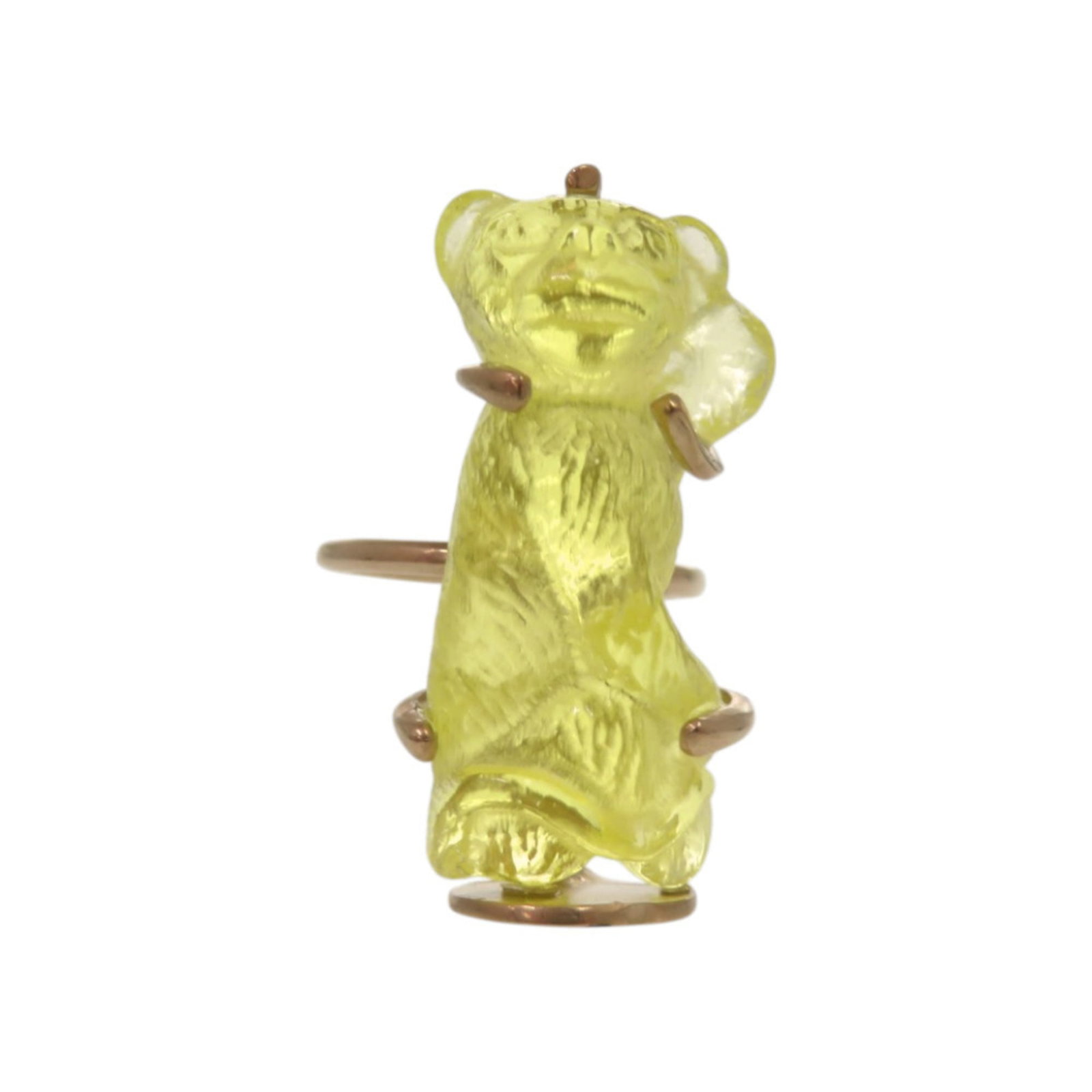 Christian Dior Excellent Condition Dior Monkey Resin Ring Approximately 1Cm Yellow 0055Dior: Christian Dior Excellent Condition Dior Monkey Resin Ring Approximately 1Cm Yellow 0055Dior Yellow Dior Monkey Resin Ring in Excellent Condition. This Christian Dior resin ring features a bright yello