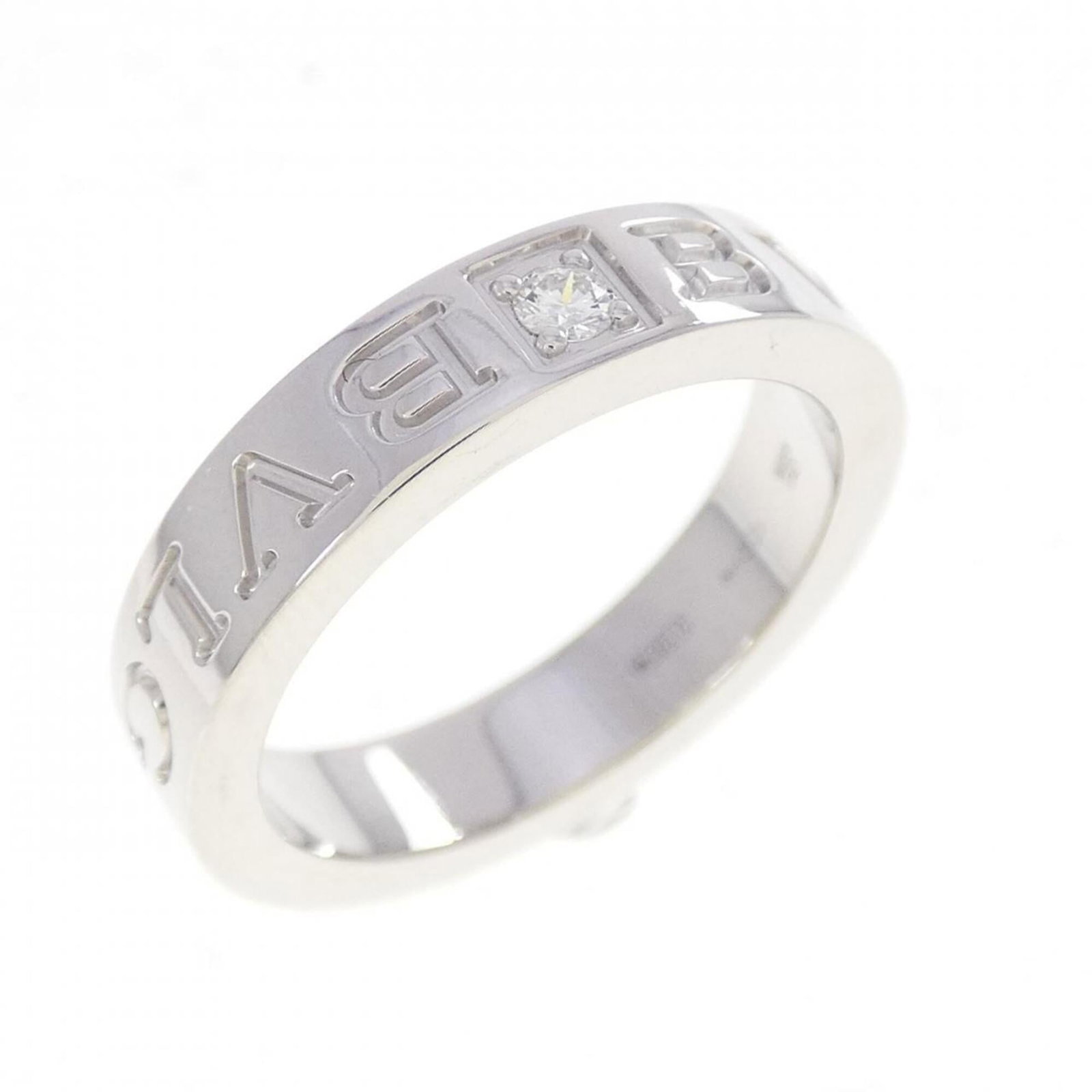 Bvlgari Band Ring White Gold (18K): Bvlgari Band Ring White Gold (18K) Bvlgari Band Ring White Gold (18K) - A sleek and sophisticated band ring in 18K white gold, featuring a classic design that exudes elegance. This like-new condition