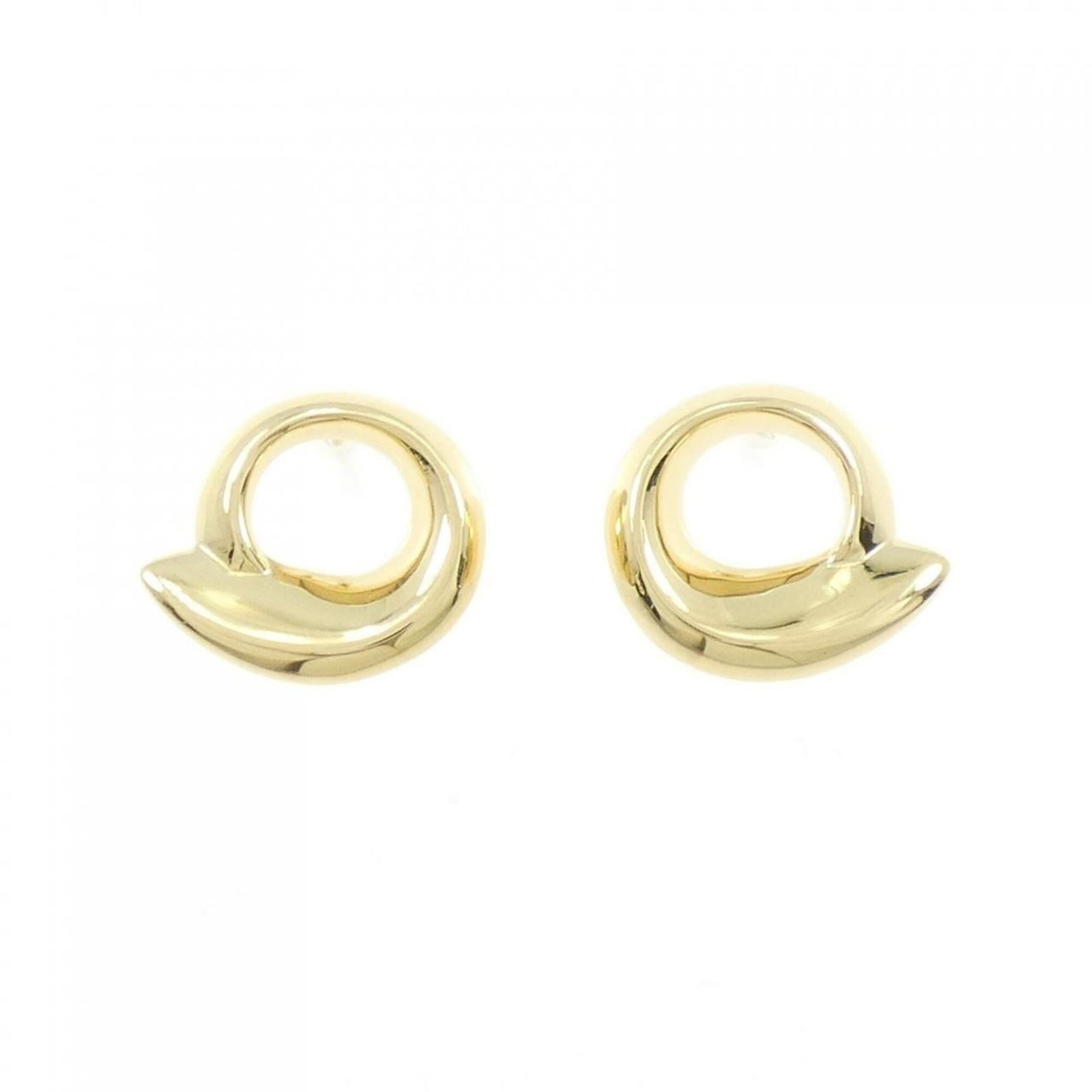 Gold Stud Yellow Earrings Tiffany: Gold Stud Yellow Earrings Tiffany Yellow Gold (18K) stud earrings from Tiffany, featuring a subtle shine in the high-quality metal. The earrings have some minor scratches and dirt, but remain in very 
