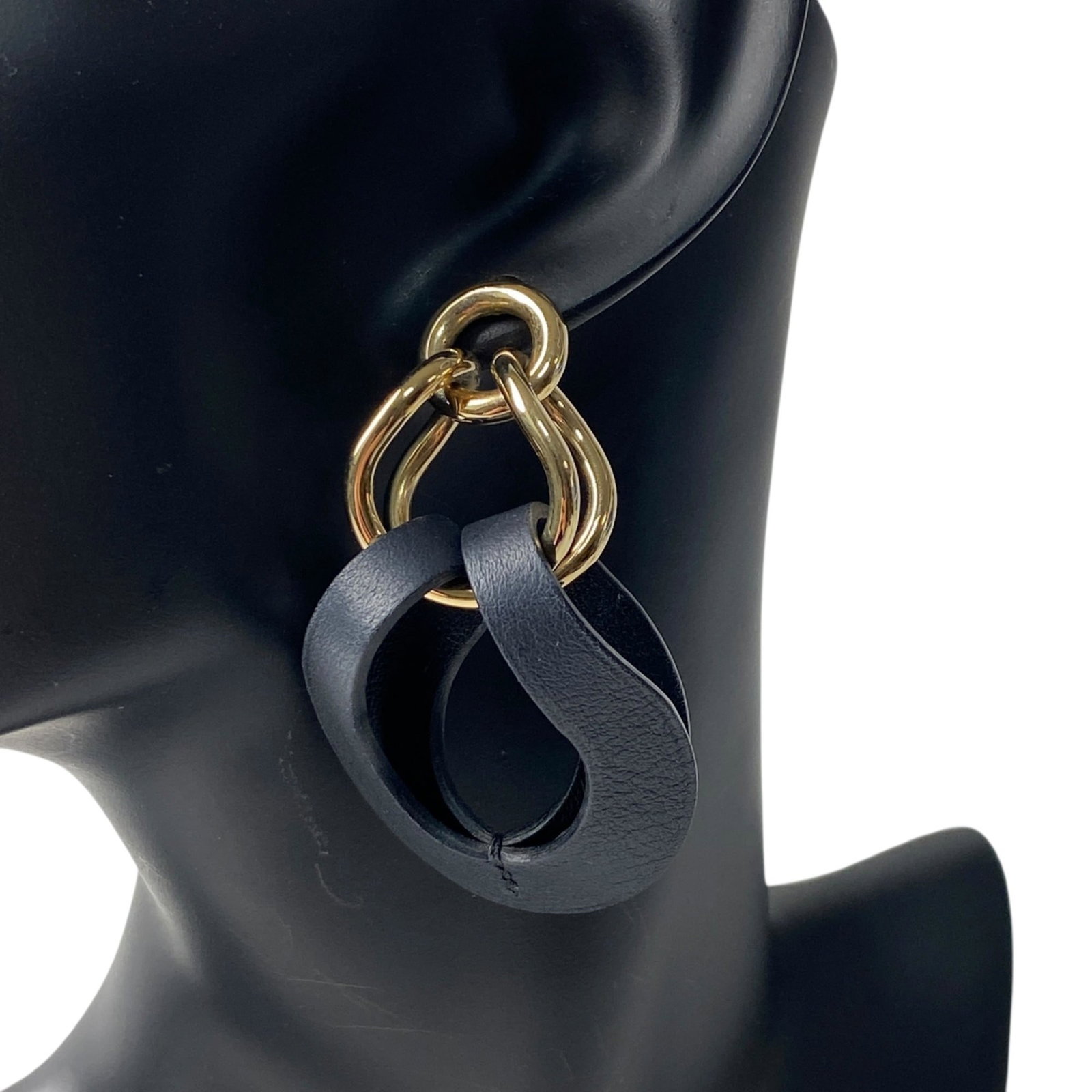 Hermes Stud Earrings Leather - 3