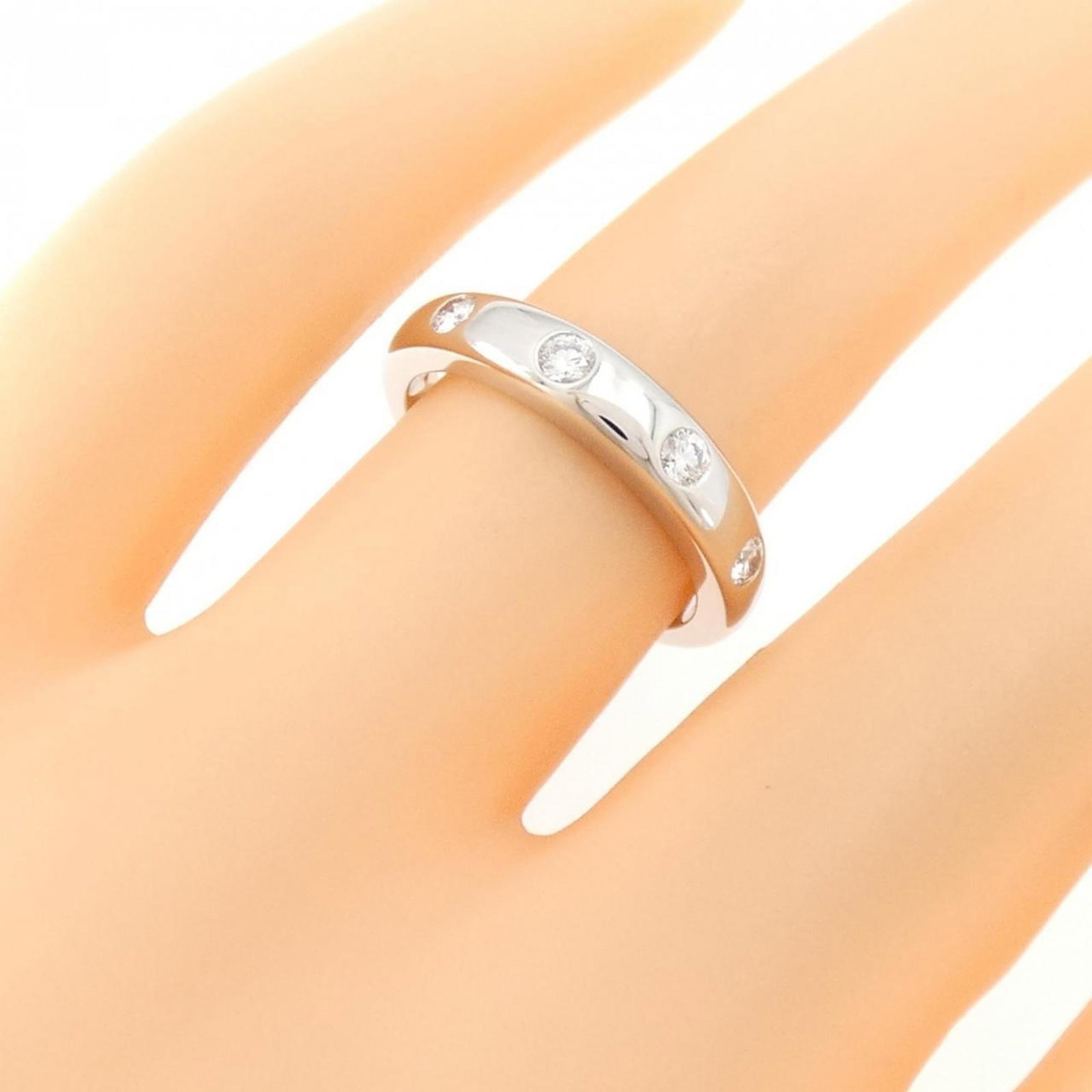Arpels Band Platinum Ring Van Cleef - 5