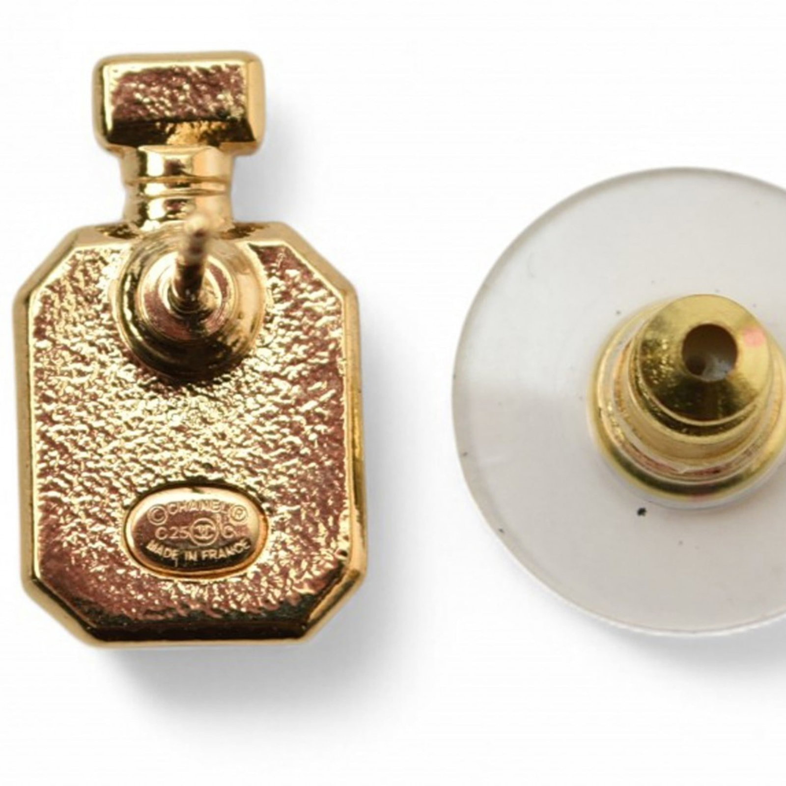 Chanel Stud Earrings Gold Plating - 4