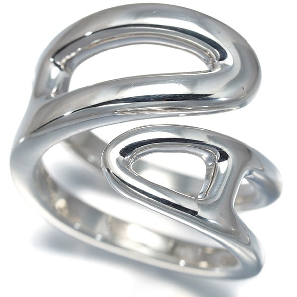 Sterling Silver Punk Chaine D'Ancre Ring Hermes: Sterling Silver Punk Chaine D'Ancre Ring Hermes Sterling Silver Punk Chaine D'Ancre Ring Hermes - A bold and edgy design, this sterling silver ring features the iconic Chaine d'Ancre motif from