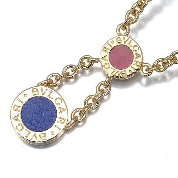 Bvlgari Necklace Lapis Lazuli Onyx Rhodochrosite Bvlgaribvlgari Bb 18K Yg (1 of 6)
