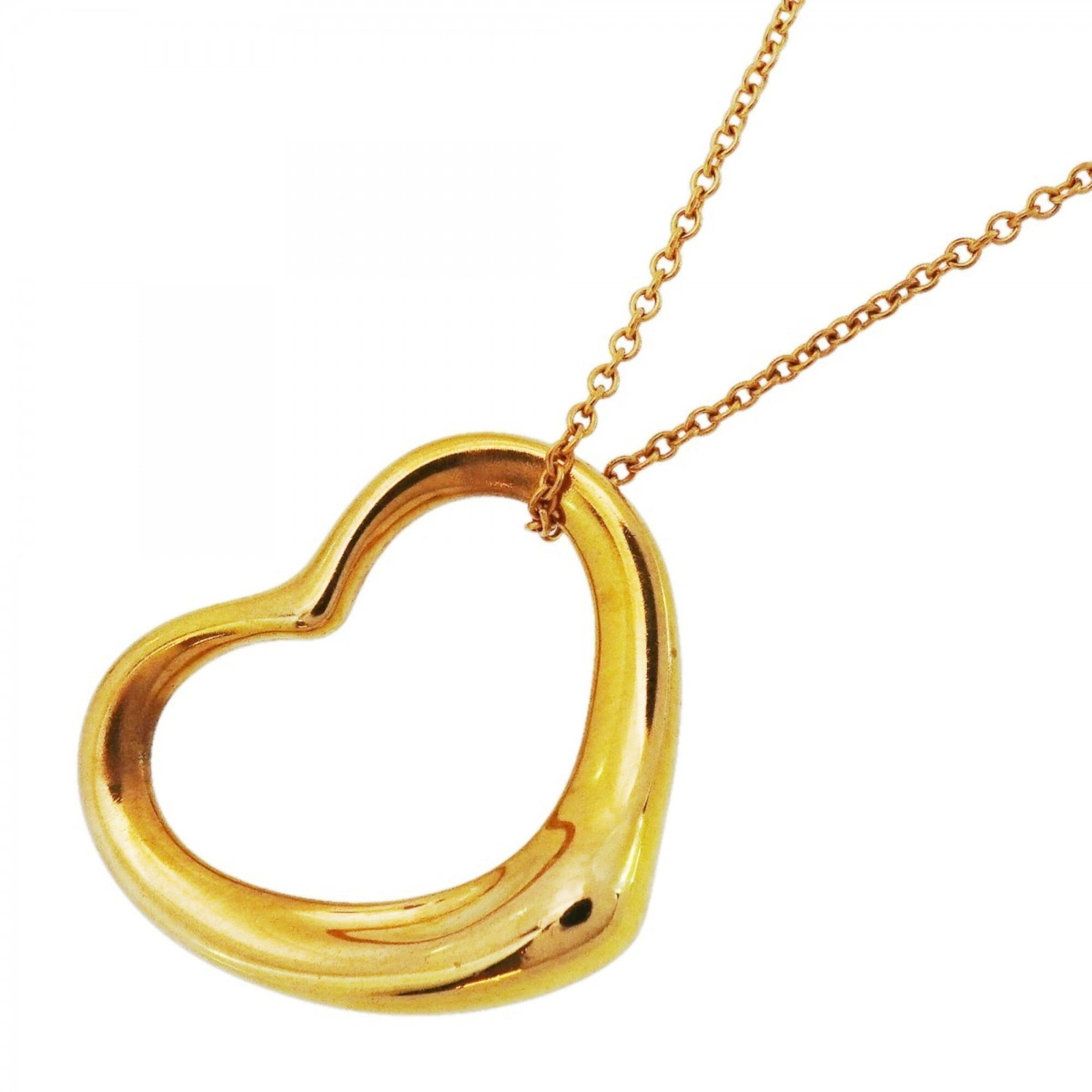 Tiffany Co Heart Necklace 18k Yellow Gold Women: Tiffany Co Heart Necklace 18k Yellow Gold Women Tiffany Co Heart Necklace in 18k Yellow Gold features a 42 cm / 16.53'' adjustable neck with an 18.4mm x 22mm pendant, bearing the signature of its crea