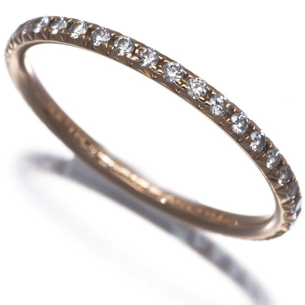 Tiffany&Co. Ring Diamond Metro Full Eternity Us4 18K 750 Rose Gold: Tiffany&Co. Ring Diamond Metro Full Eternity Us4 18K 750 Rose Gold Tiffany&Co. Ring Diamond Metro Full Eternity Us4 18K 750 Rose Gold - A stunning 18k rose gold ring featuring a natural diamond, part