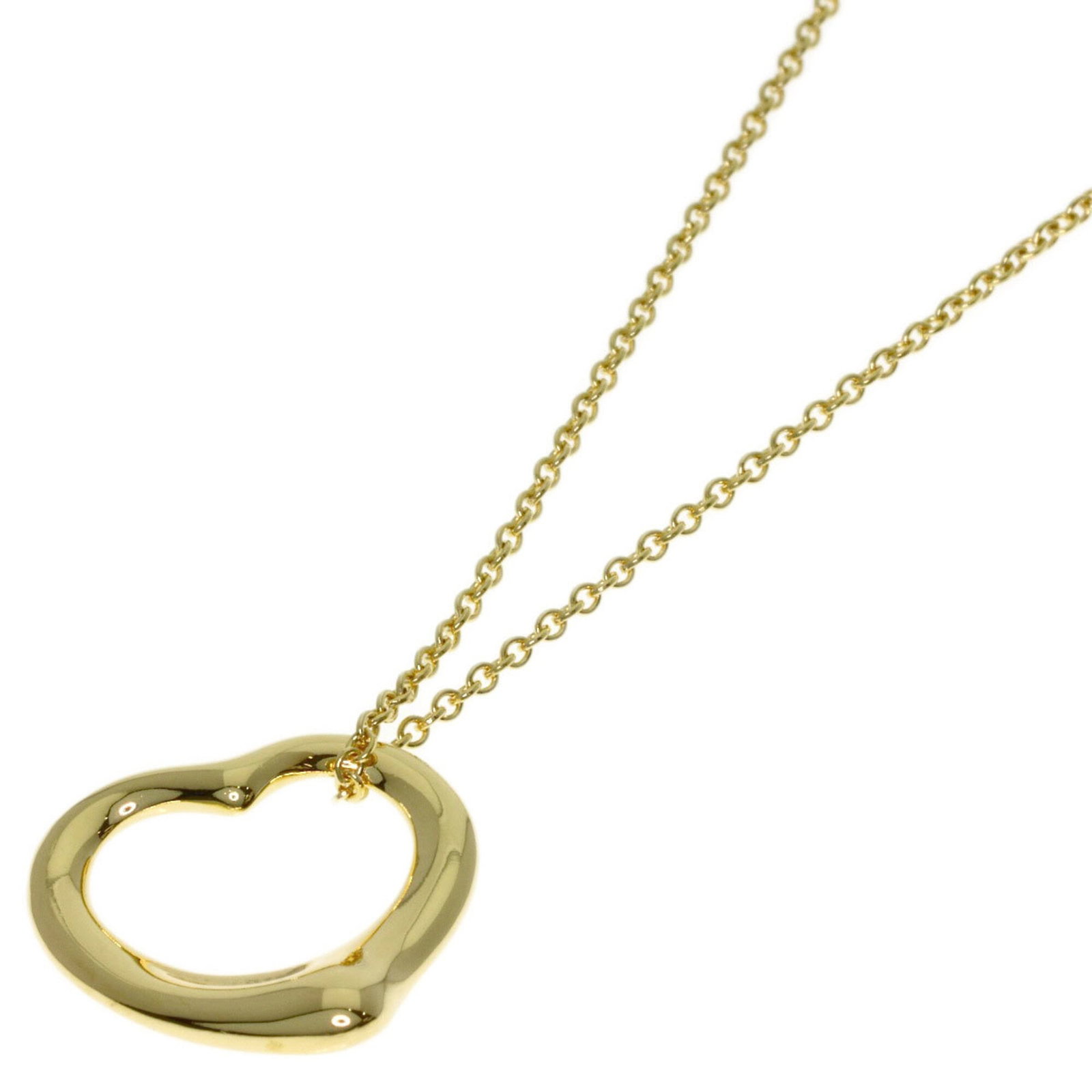 Women's yellow gold heart necklace by Tiffany & Co.: Women's yellow gold heart necklace by Tiffany & Co. Yellow gold heart necklace by Tiffany & Co. features a 13.7mm x 15.4mm pendant set in 18K yellow gold, with a 46 cm / 18.11'' neck circumference. Th