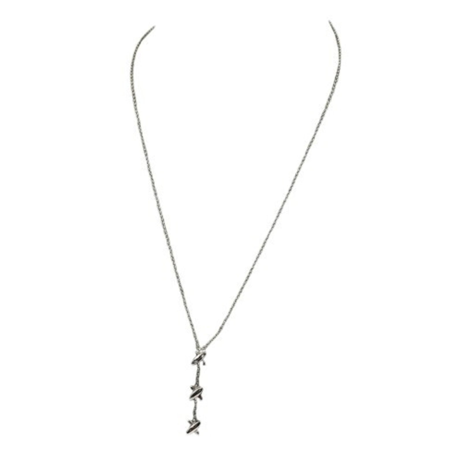 Tiffany & Co. Tiffany Signature Drop Necklace: Tiffany & Co. Tiffany Signature Drop Necklace Item Specifics: Brand: Tiffany Necklace Type: Necklace Gender: Women Material: Silver 925 Neck Circumference: 40.5 cm / 15.94'' Pendant Size: 30mm x 5mm