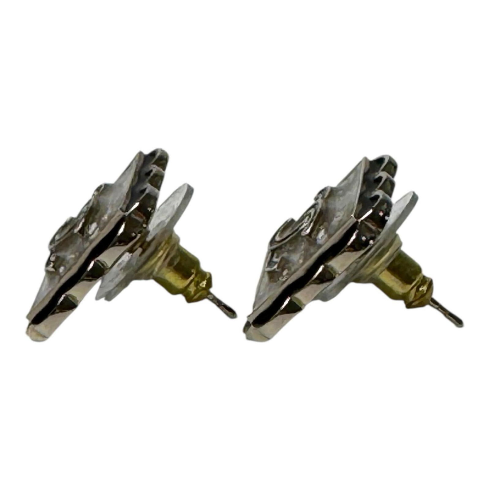 Chanel Stud Earrings Gold Plating - 4