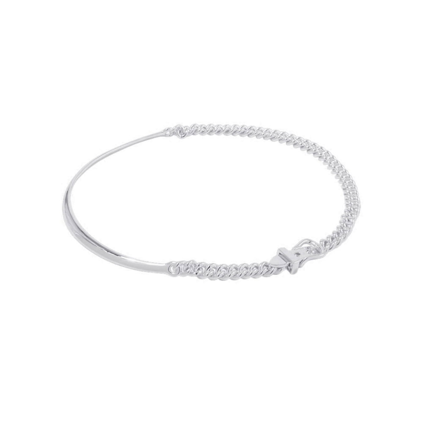 Herms Boucle Cellier Inflexible Necklace Sv925 Silver Size Pm/ 44 Hermes: Herms Boucle Cellier Inflexible Necklace Sv925 Silver Size Pm/ 44 Hermes Silver 925 Herm?s Boucl? Cellier Inflexible Necklace, Size PM/44. This elegant necklace boasts the iconic Herm?s design with a