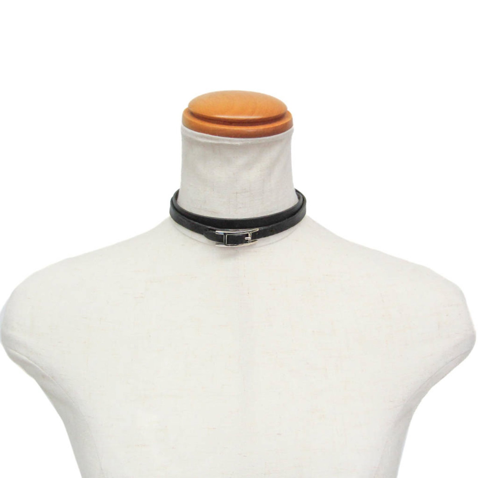 Metal leather bangle Hermes - 13