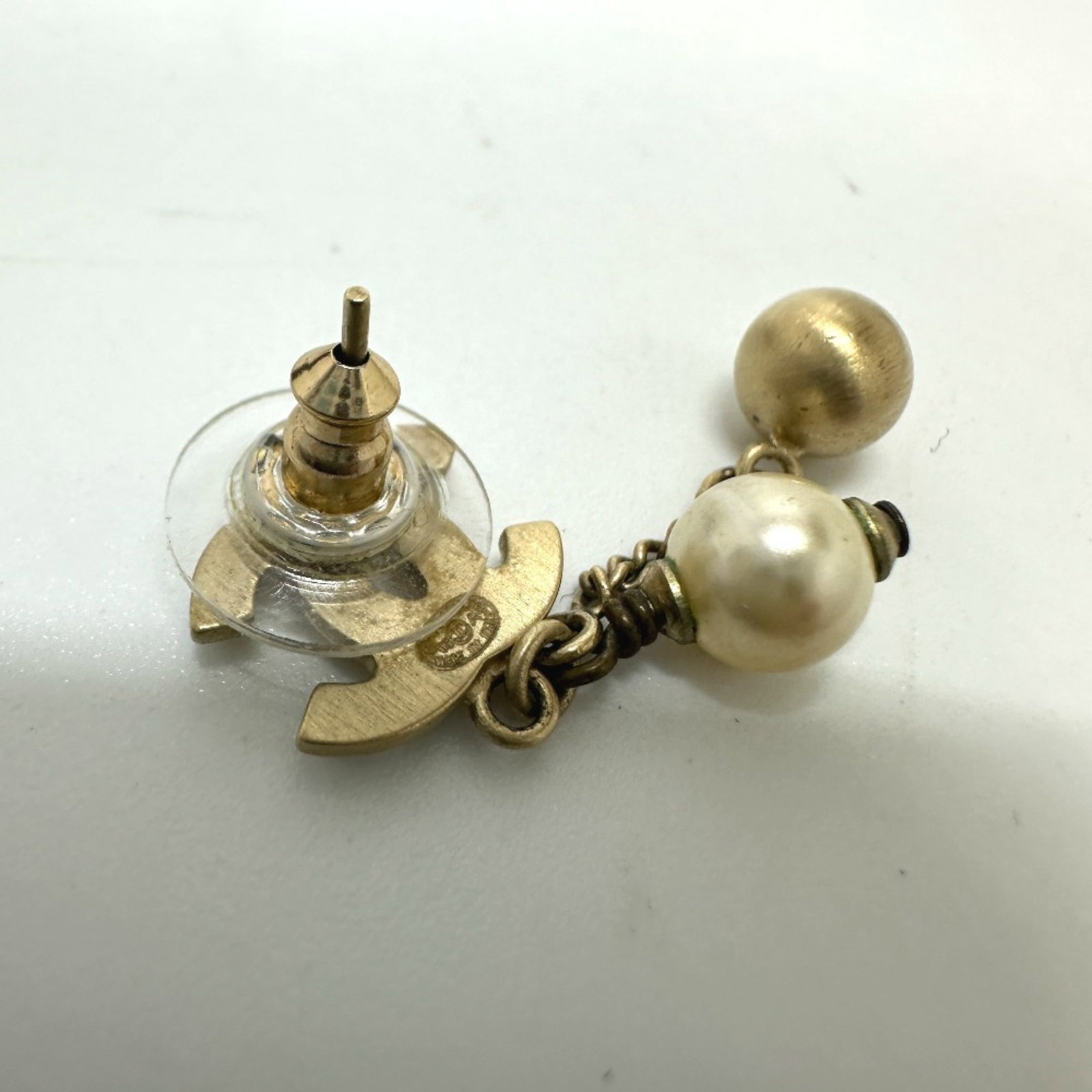 Chanel Stud Earrings Gold Plating - 4