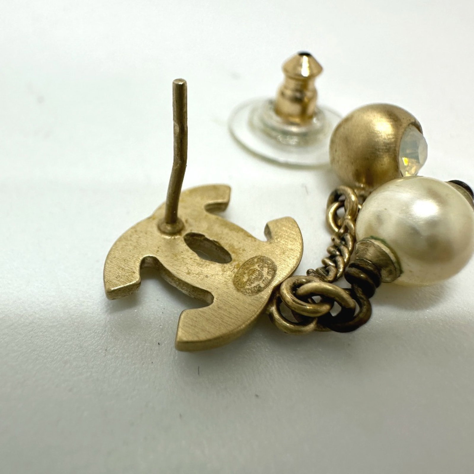 Chanel Stud Earrings Gold Plating - 5