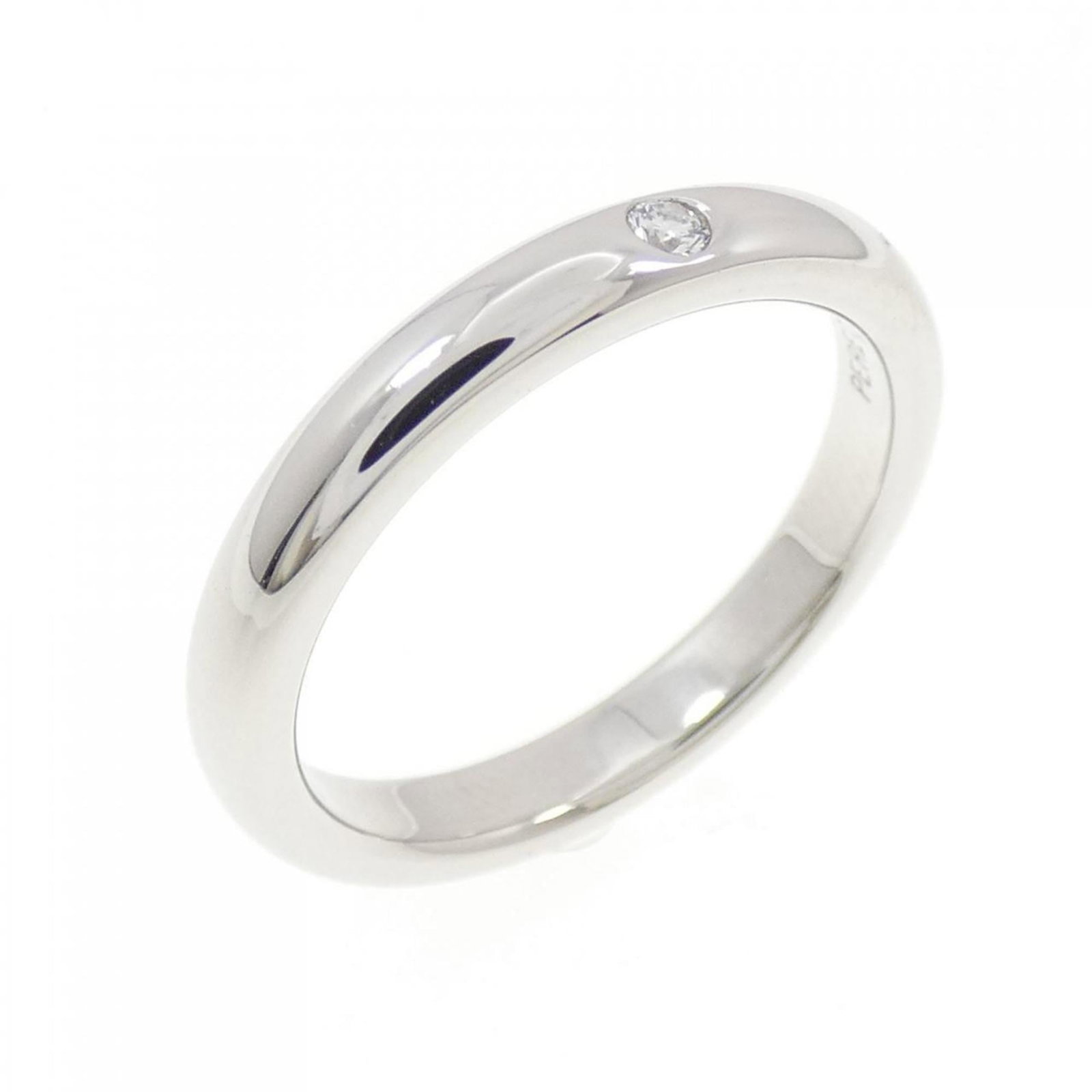 Platinum ring by Tiffany band: Platinum ring by Tiffany band Platinum ring by Tiffany features a diamond stone set in a band style design, crafted from high-quality platinum material. The item is a used (like new) condition, with h