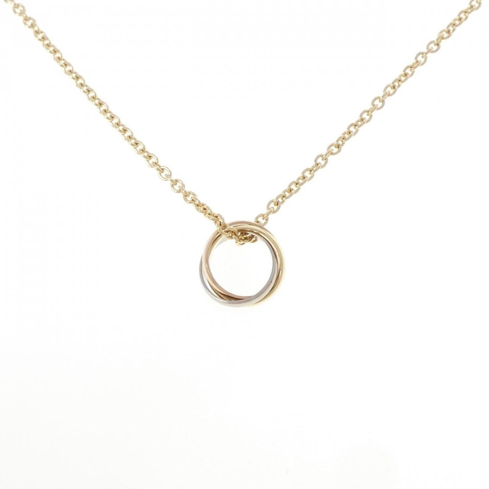 Trinity Cartier Necklace: Trinity Cartier Necklace Pink Gold, White Gold, and Yellow Gold options available. The Trinity Cartier Necklace features a pendant with dimensions 17.2mm x 10.7mm, suitable for neck circumferences