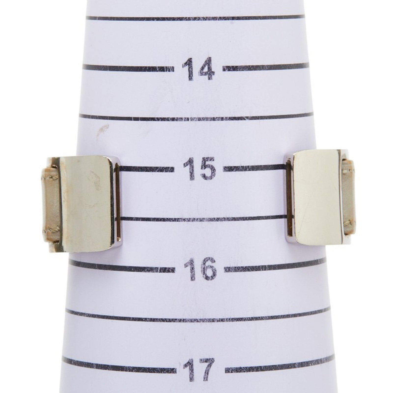 Metal leather bangle Hermes - 6