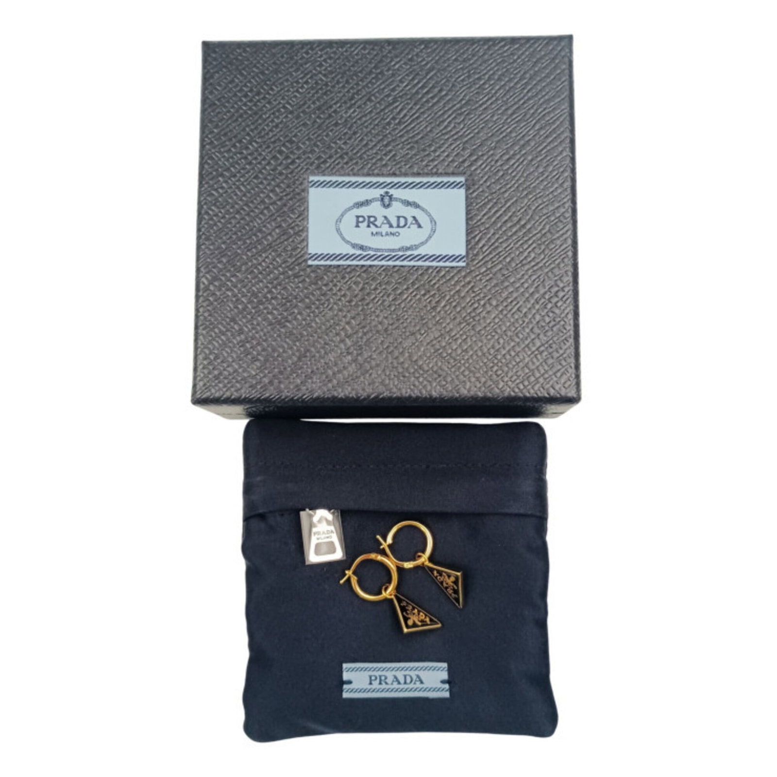 Metal Stud Earrings Prada - 4