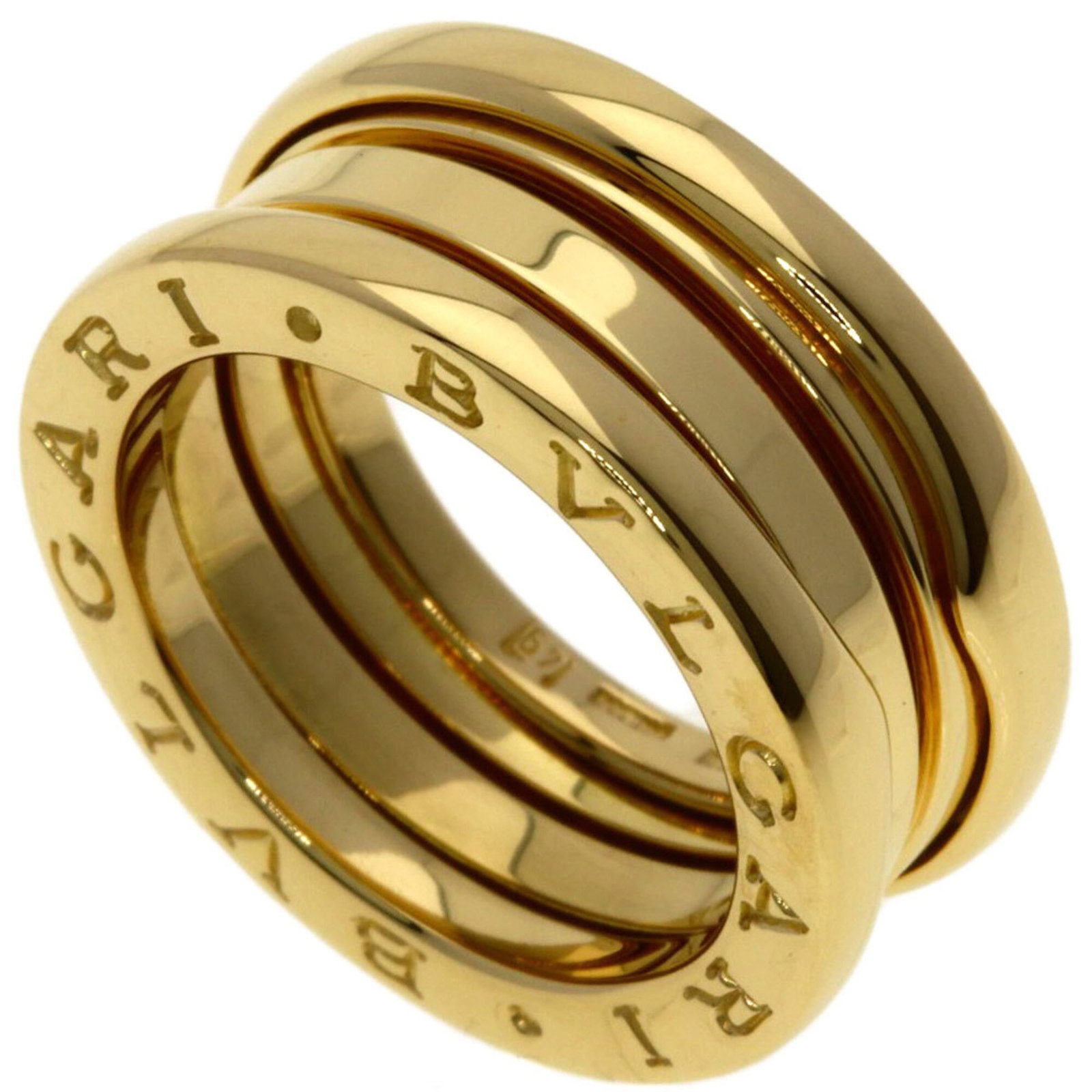 Bvlgari Band Ring Yellow Gold (18K): Bvlgari Band Ring Yellow Gold (18K) Bvlgari Band Ring Yellow Gold (18K) features a classic design with a yellow gold band, suitable for everyday wear. The ring boasts an 8.5mm width and weighs 10.7g,