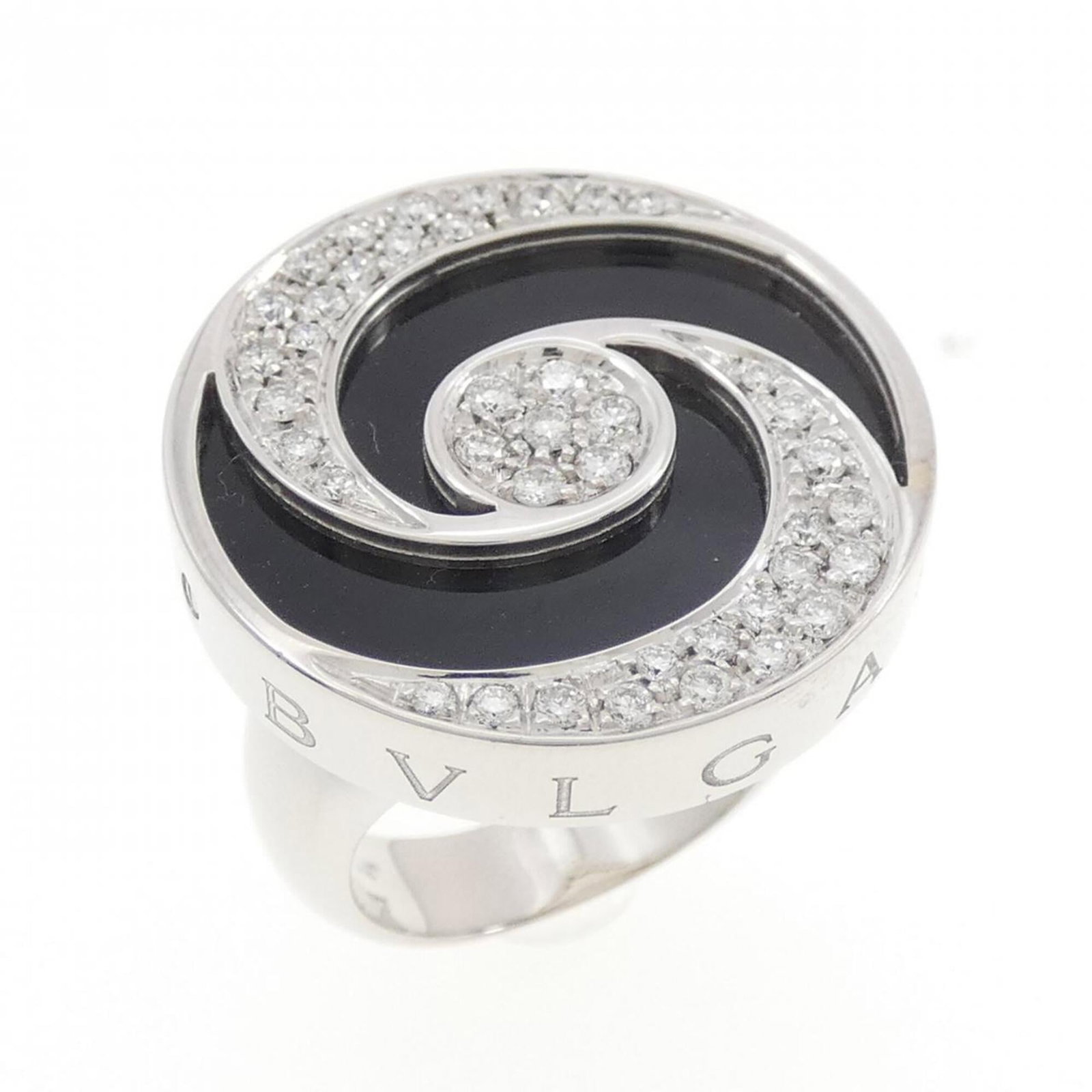 Bvlgari Optical Ring: Bvlgari Optical Ring Bvlgari Optical Ring - A stylish and elegant accessory, this white gold ring features stainless steel accents. With its unique optical design, it adds a touch of sophistication