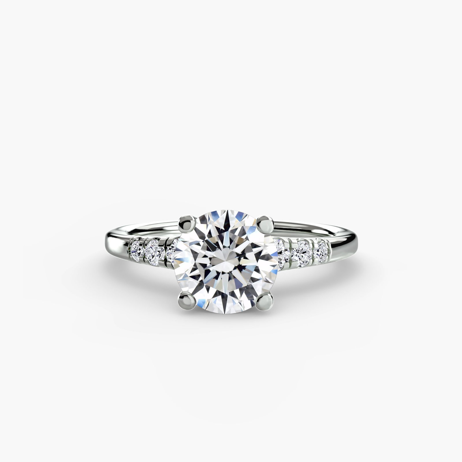 Solitaire Round 950 Platinum Ring Setting - 2