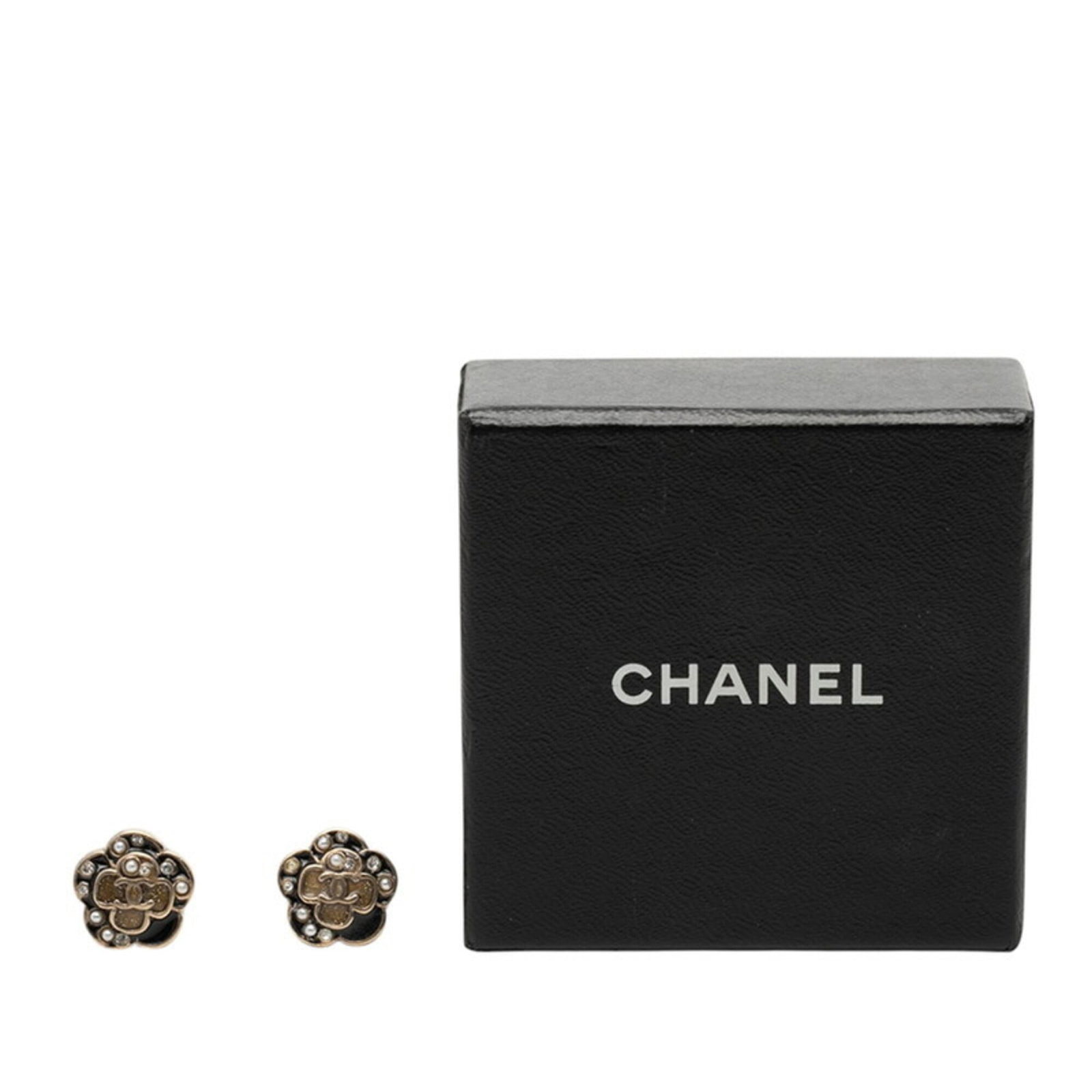 Stud earrings rhinestone Chanel - 4