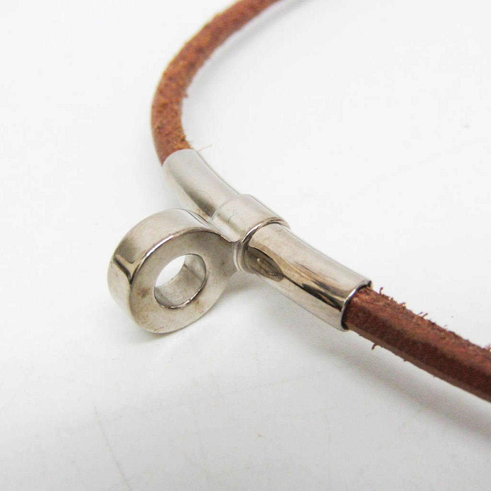 Metal leather bangle Hermes - 4