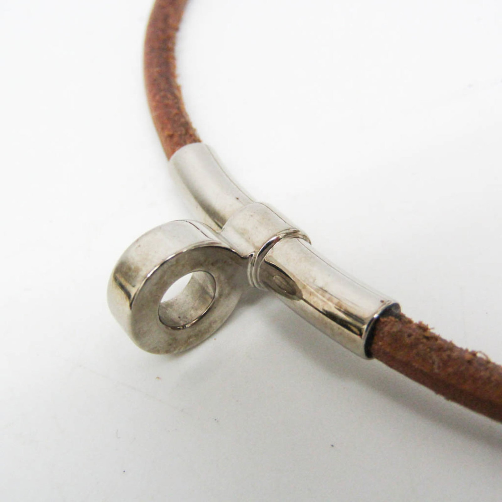 Metal leather bangle Hermes - 6