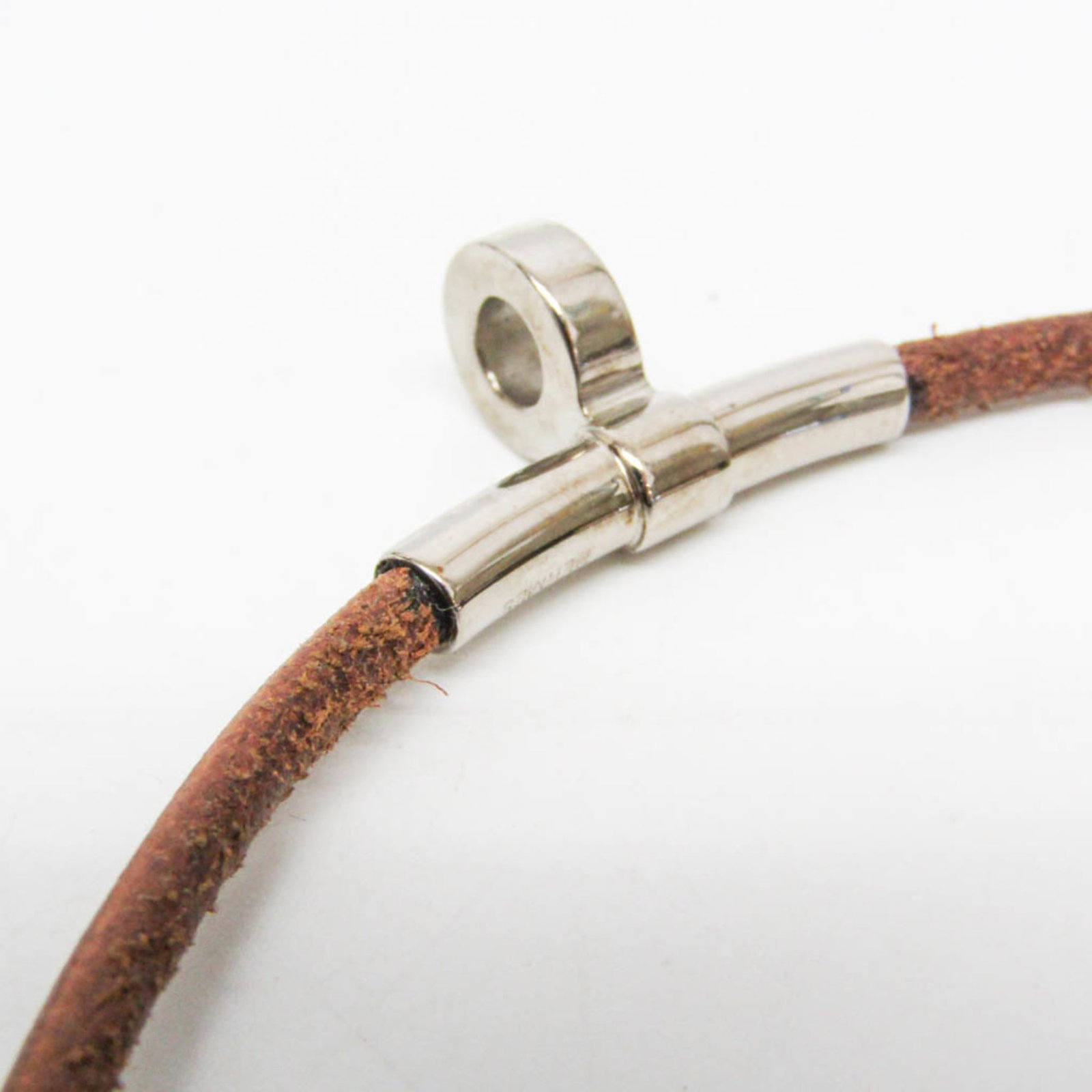 Metal leather bangle Hermes - 7