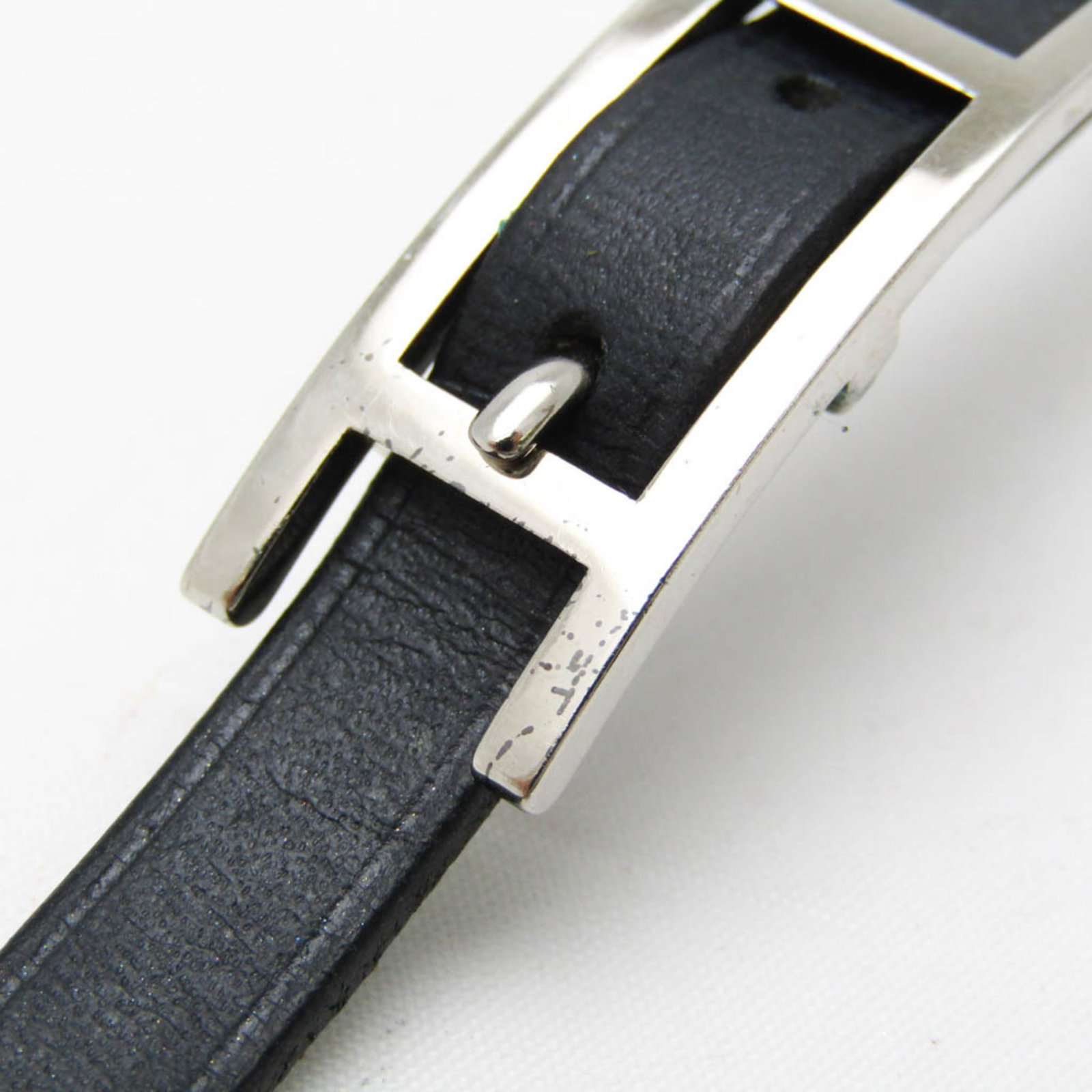 Metal leather bangle Hermes - 4