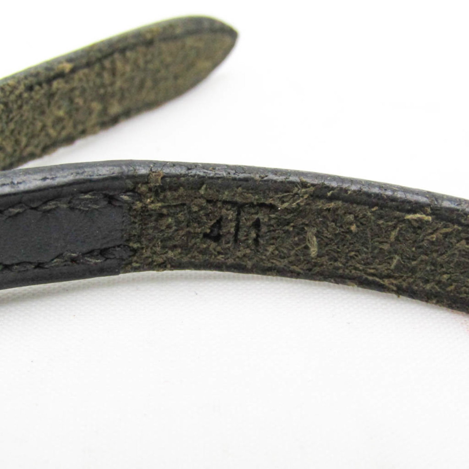 Metal leather bangle Hermes - 8