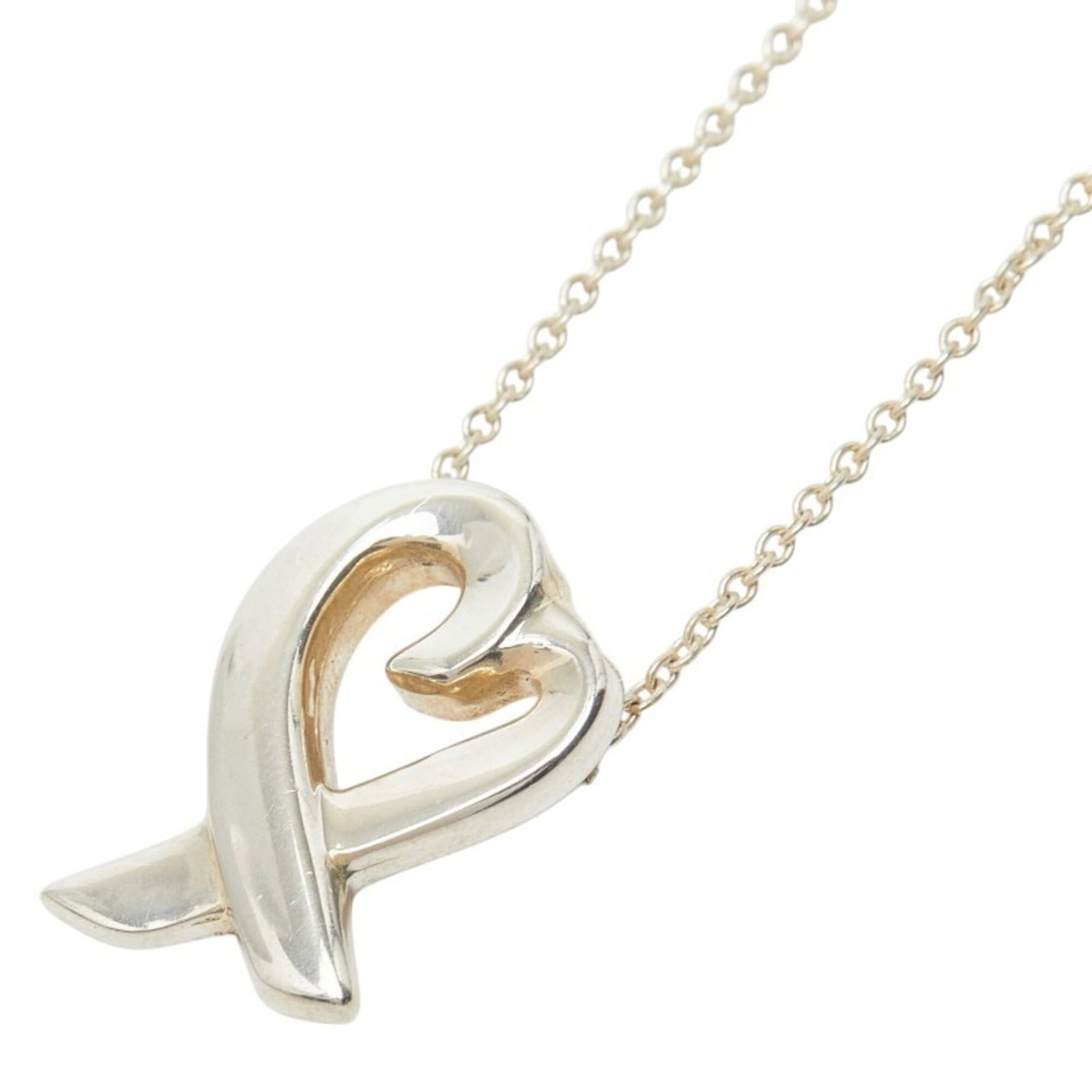 Tiffany & Co. Loving Heart Necklace Sv925 Silver Women'S.: Tiffany & Co. Loving Heart Necklace Sv925 Silver Women'S. Tiffany & Co. Loving Heart Necklace in sterling silver, featuring a 15.7mm x 11mm pendant with a 42 cm / 16.53'' chain. This necklace bears