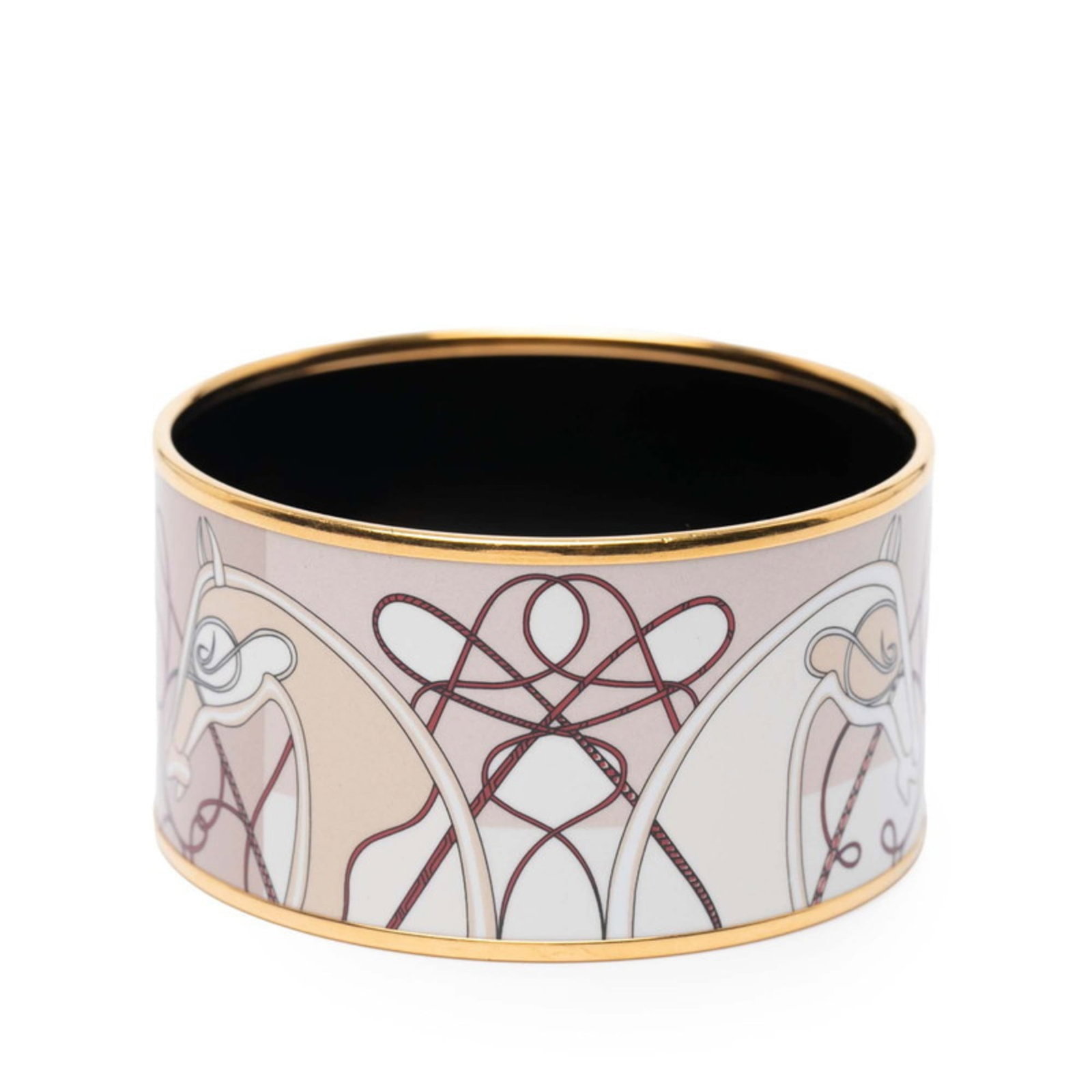 Hermes Bangle: Hermes Bangle Beige, Gold, Multi-Color Hermes Bangle. This 19.5cm bangle features a mix of beige and gold tones with multi-color accents, measuring 21cm in total length. With its classic design and su
