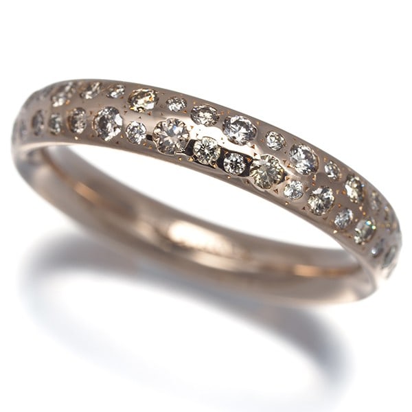 Kashikey Ring Brown Diamond 0.47Ct The Band Us7.25-7.5 18K 750 Rose Gold (1 of 5)