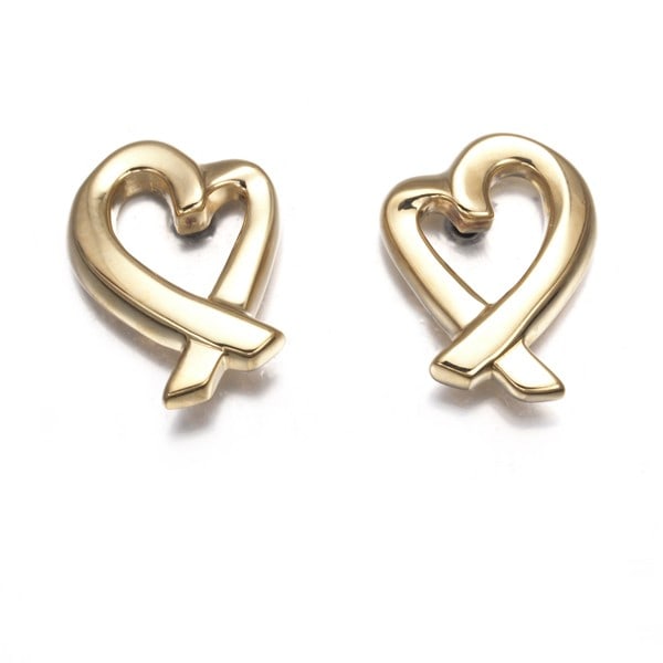 Tiffany&Co. Earrings Loving Heart 18K 750 Yellow Gold: Tiffany&Co. Earrings Loving Heart 18K 750 Yellow Gold Tiffany & Co.'s Loving Heart earrings are crafted from 18k yellow gold, showcasing the iconic design by Paloma Picasso. The stud earrings feature 