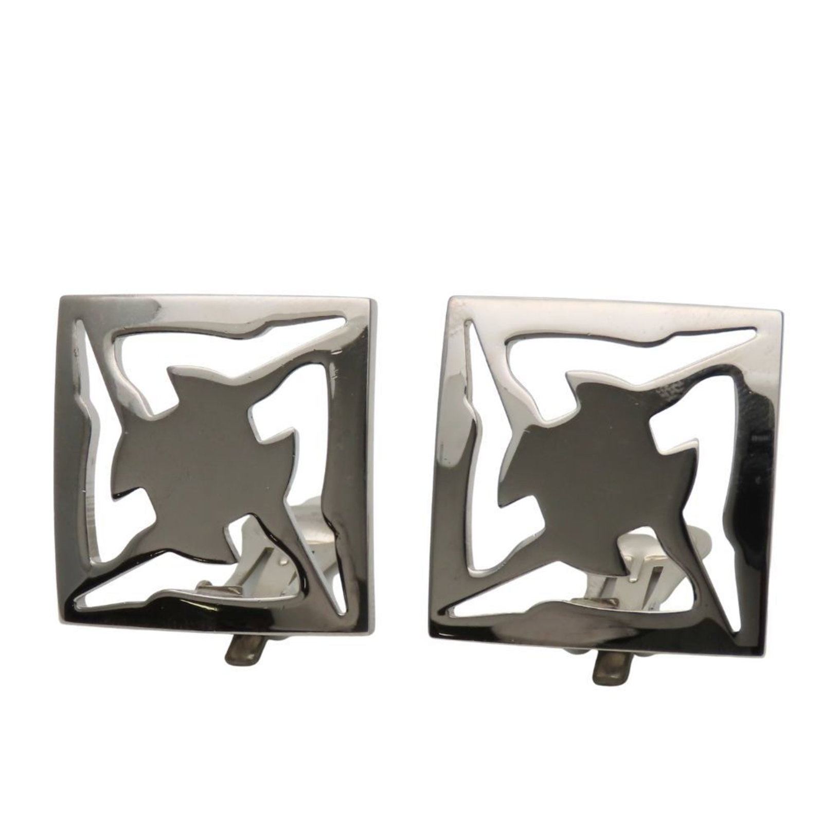 Clip earrings metal by Salvatore Ferragamo: Clip earrings metal by Salvatore Ferragamo Clip earrings by Salvatore Ferragamo in silver metal, featuring a sleek and modern design. Made from durable metal with a subtle weight to them, these clip