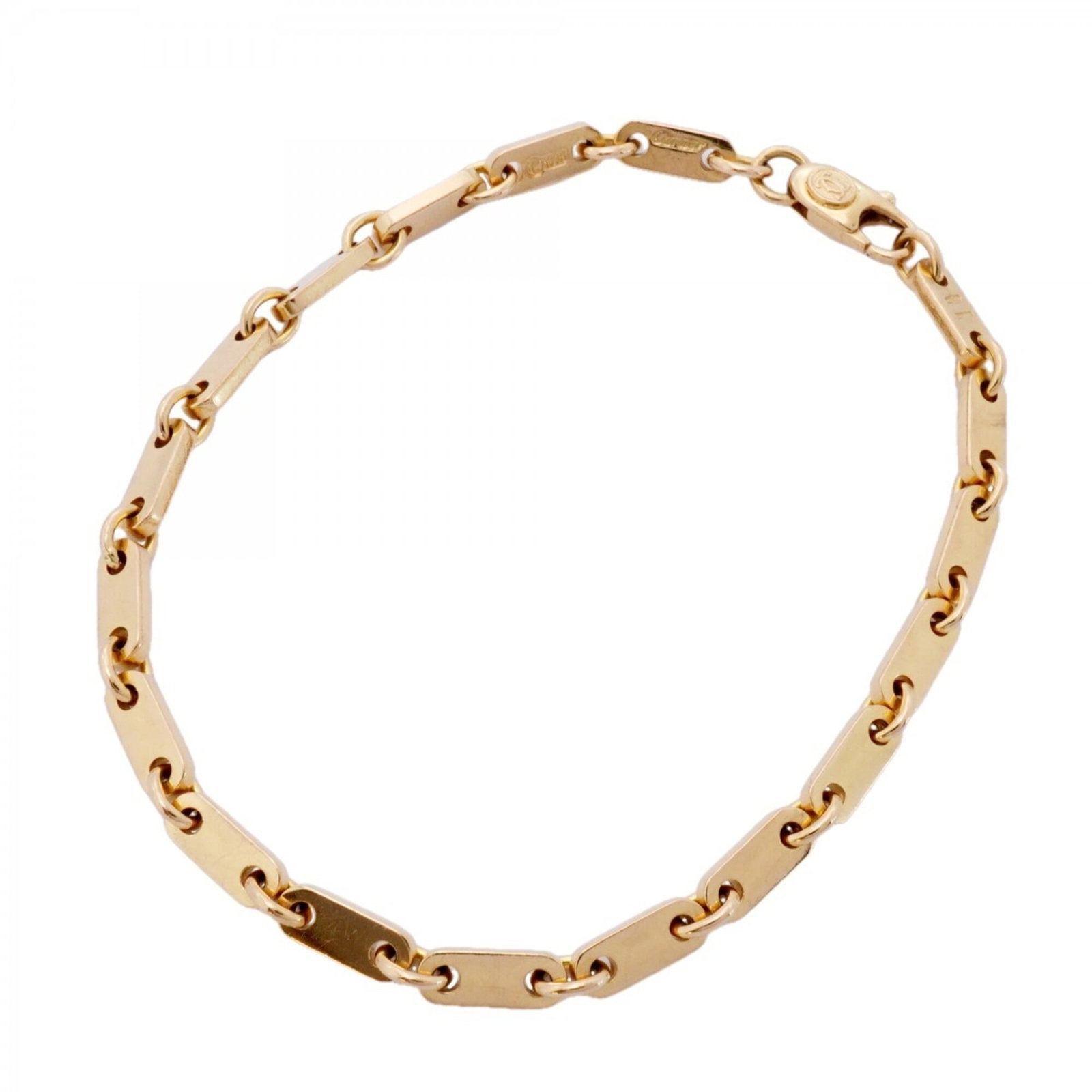 Cartier Charm Bracelet Yellow Gold 18k: Cartier Charm Bracelet Yellow Gold 18k Cartier Charm Bracelet Yellow Gold 18k for sale, featuring the iconic charm bracelet design in high-quality yellow gold. This 17cm long piece has traces of usage