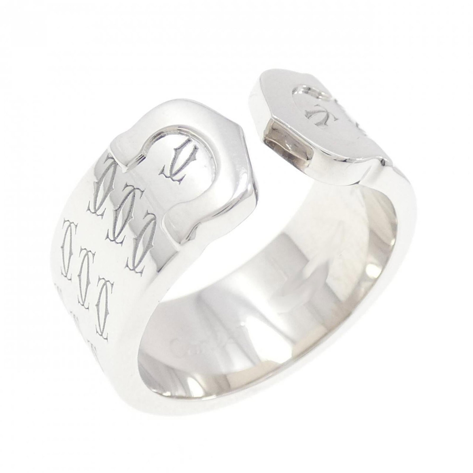 White Gold Cartier Band Ring 18K: White Gold Cartier Band Ring 18K White Gold Cartier Band Ring 18K features an elegant design with 18K white gold material, making it a sophisticated accessory for women. The ring boasts a classic