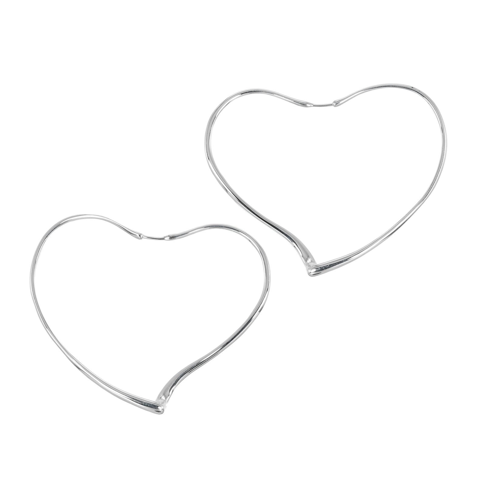 Tiffany Hoop Earrings Silver 925: Tiffany Hoop Earrings Silver 925 Silver 925 Tiffany Hoop Earrings with a classic design, bearing a few traces of usage and minor scratches. The earrings are in very good condition, measuring 50.50mm x