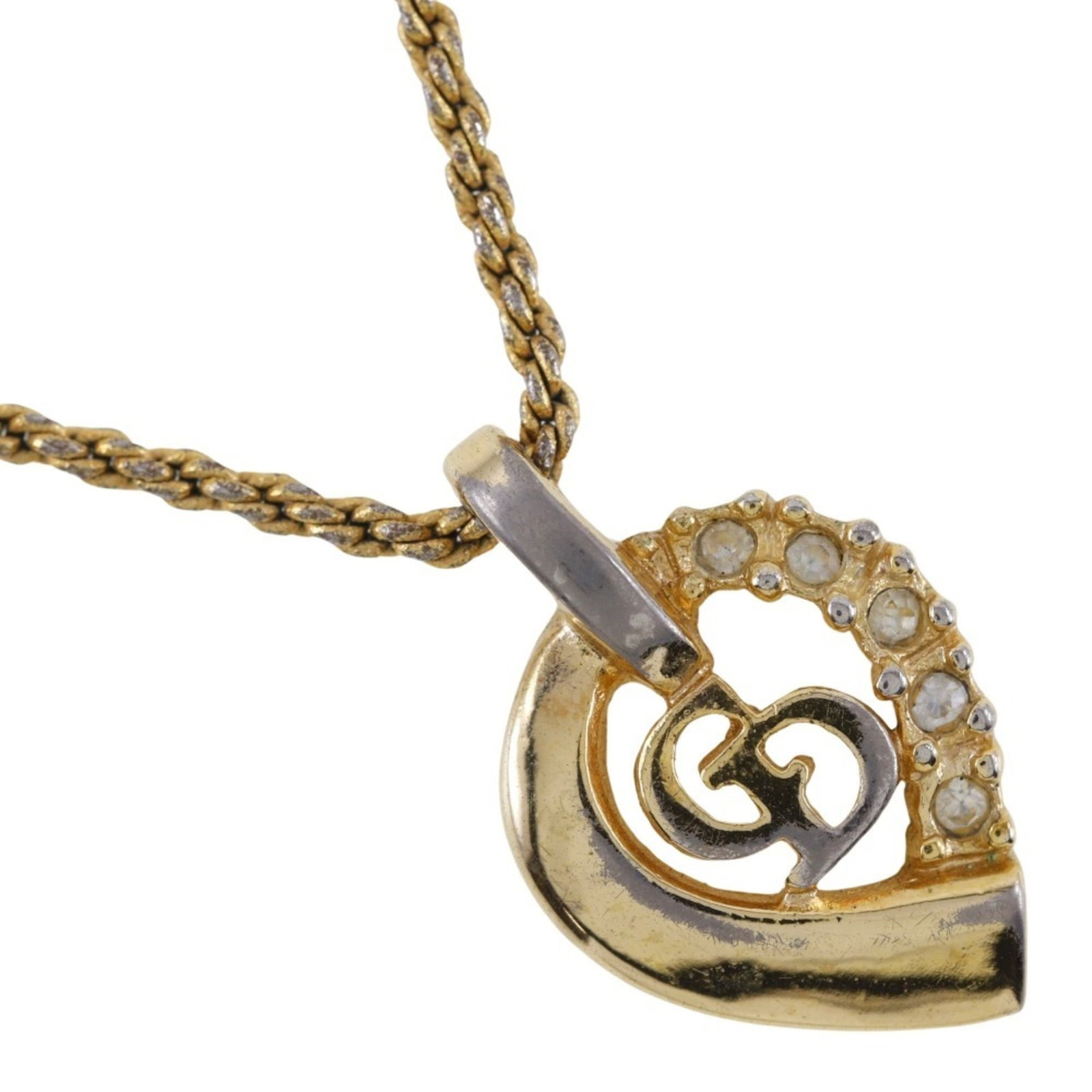 Women's necklace gold plated made in Germany approx 6.7g.: Women's necklace gold plated made in Germany approx 6.7g. Gold Plated Christian Dior Necklace for Women, Made in Germany. This 6.7g gold plated necklace features a 20mm x 13mm pendant and adjustable n